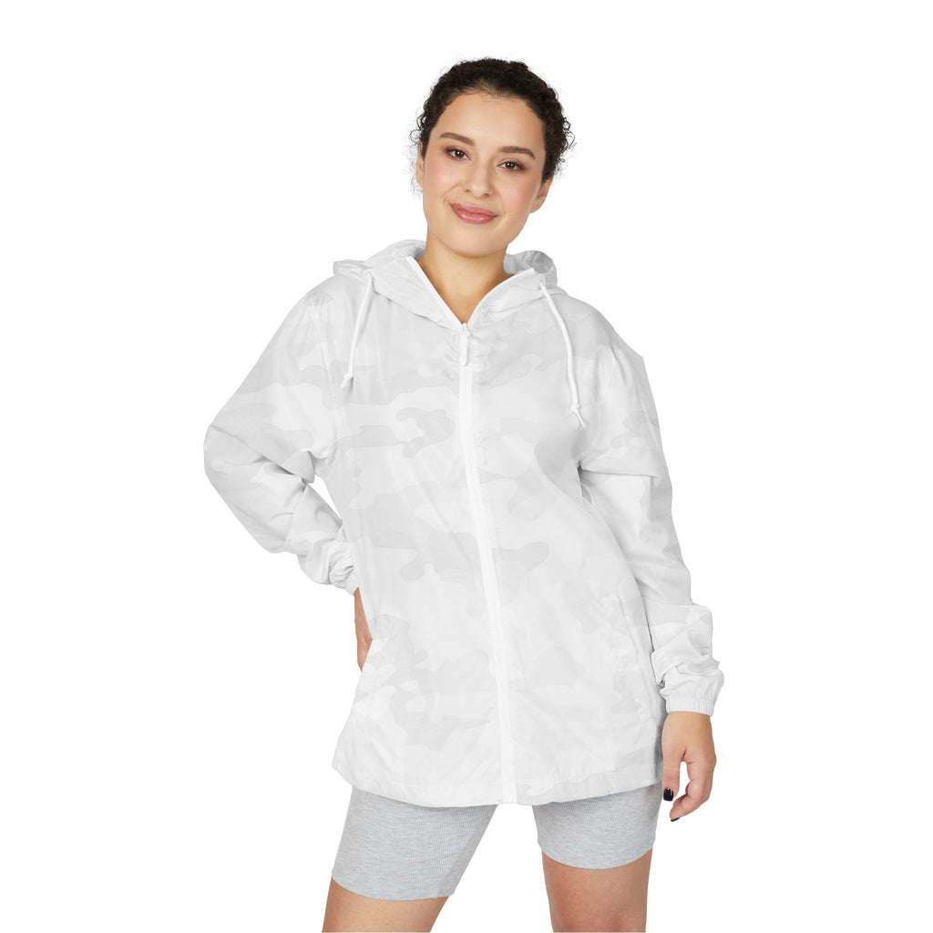 White Camo Windbreaker Jacket
