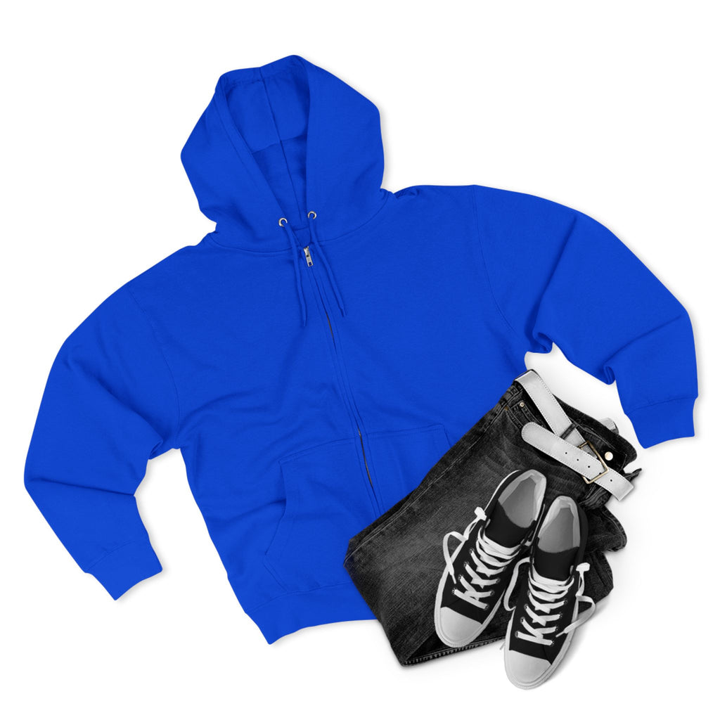 Classic White Zip Hoodie - Plain Full-Zip Hooded Sweatshirt