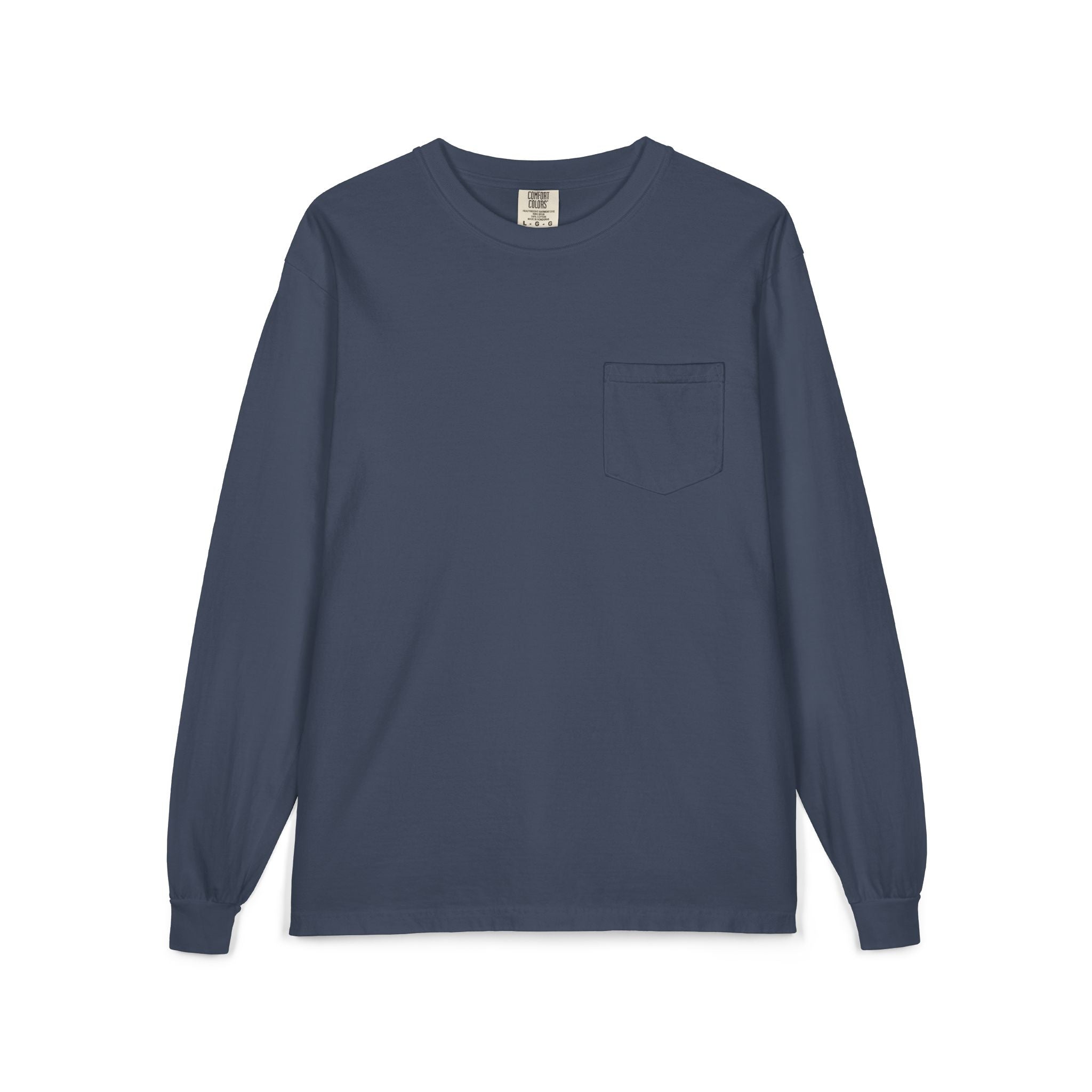 Long Sleeve Pocket Tee — Classic White Cotton Shirt