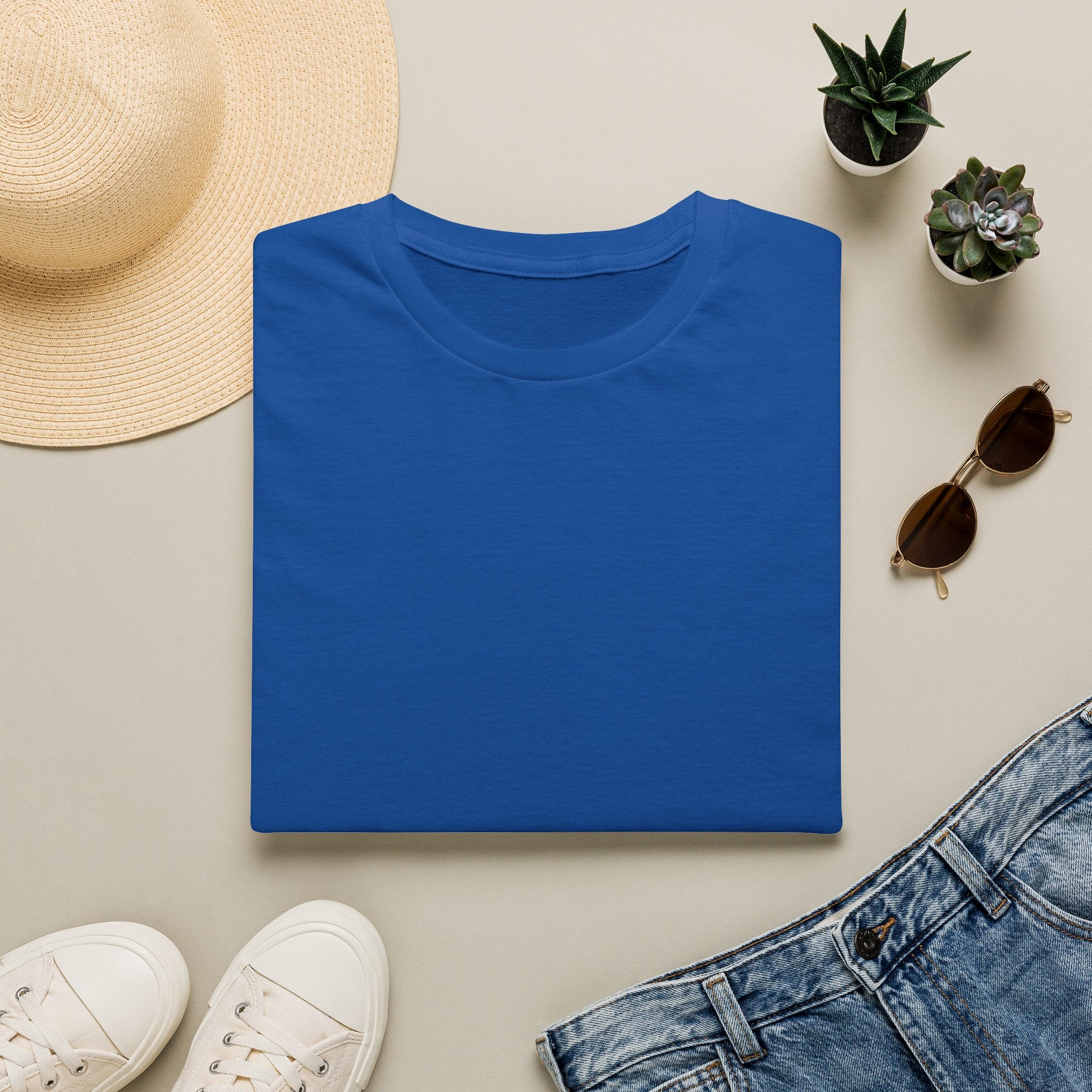 Blank White T-Shirt Mockup — Unisex Tee Product Mockup Images