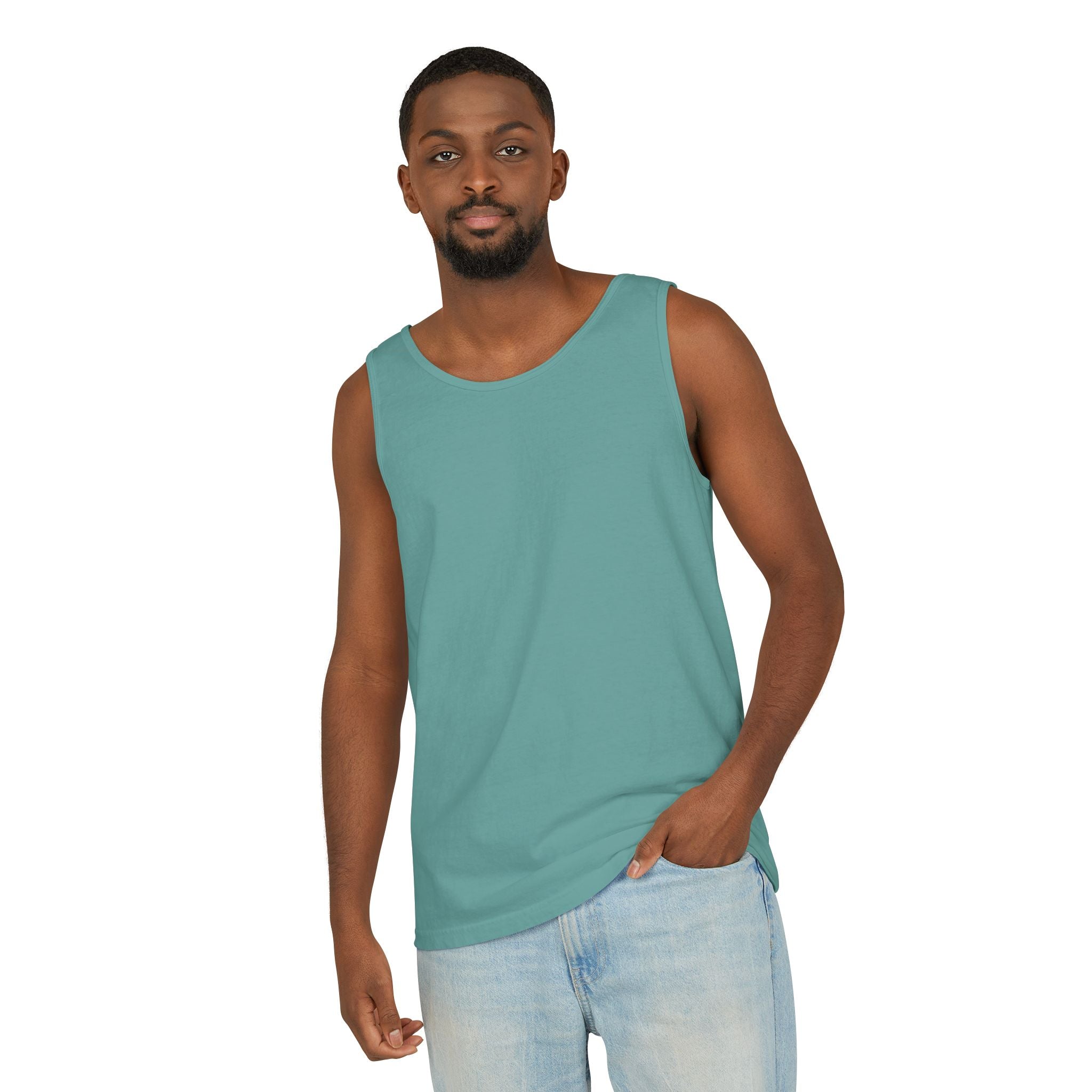 Plain White Tank Top — Lightweight Unisex Garment-Dyed Sleeveless Tee