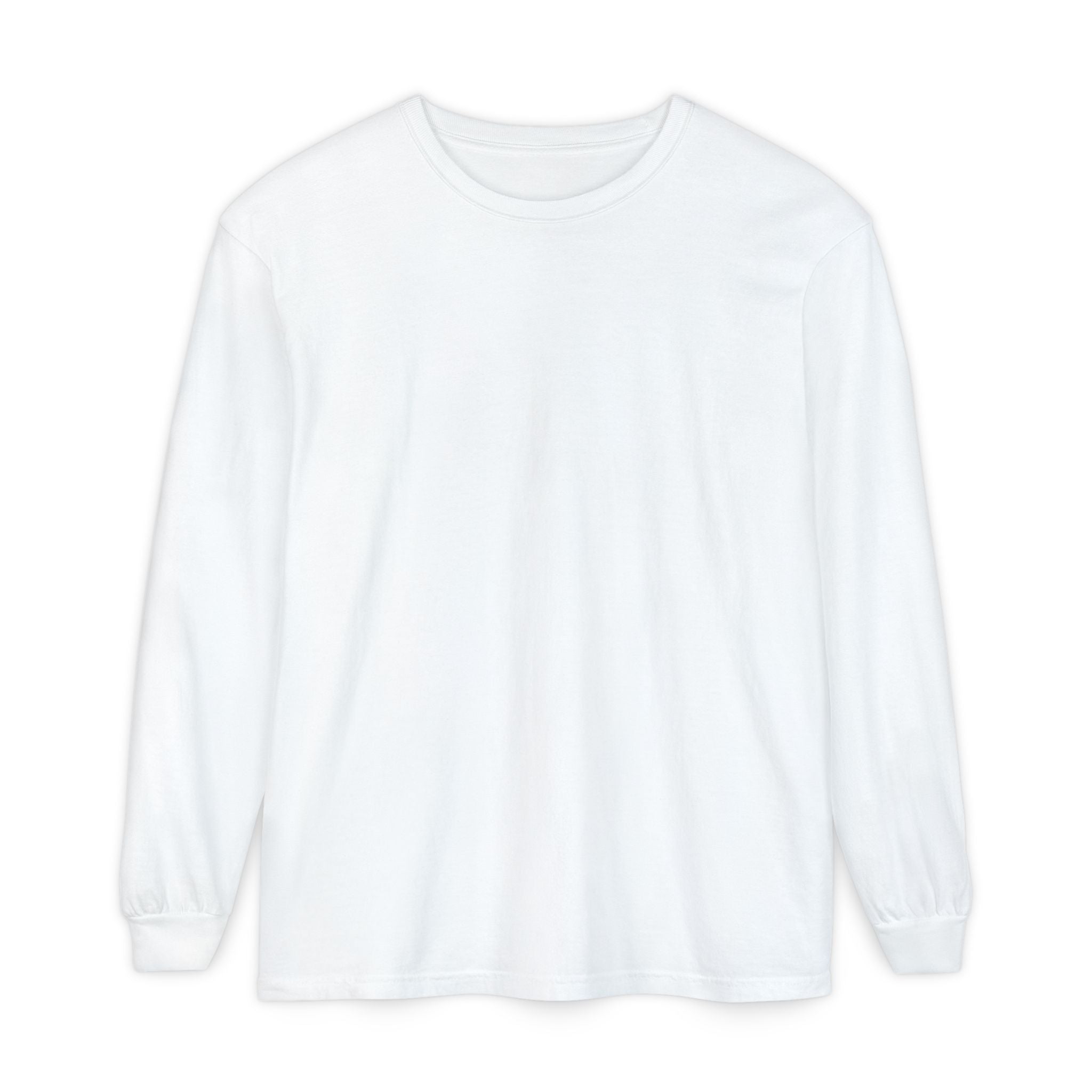 Long Sleeve T-Shirt — Classic White Garment-Dyed Tee