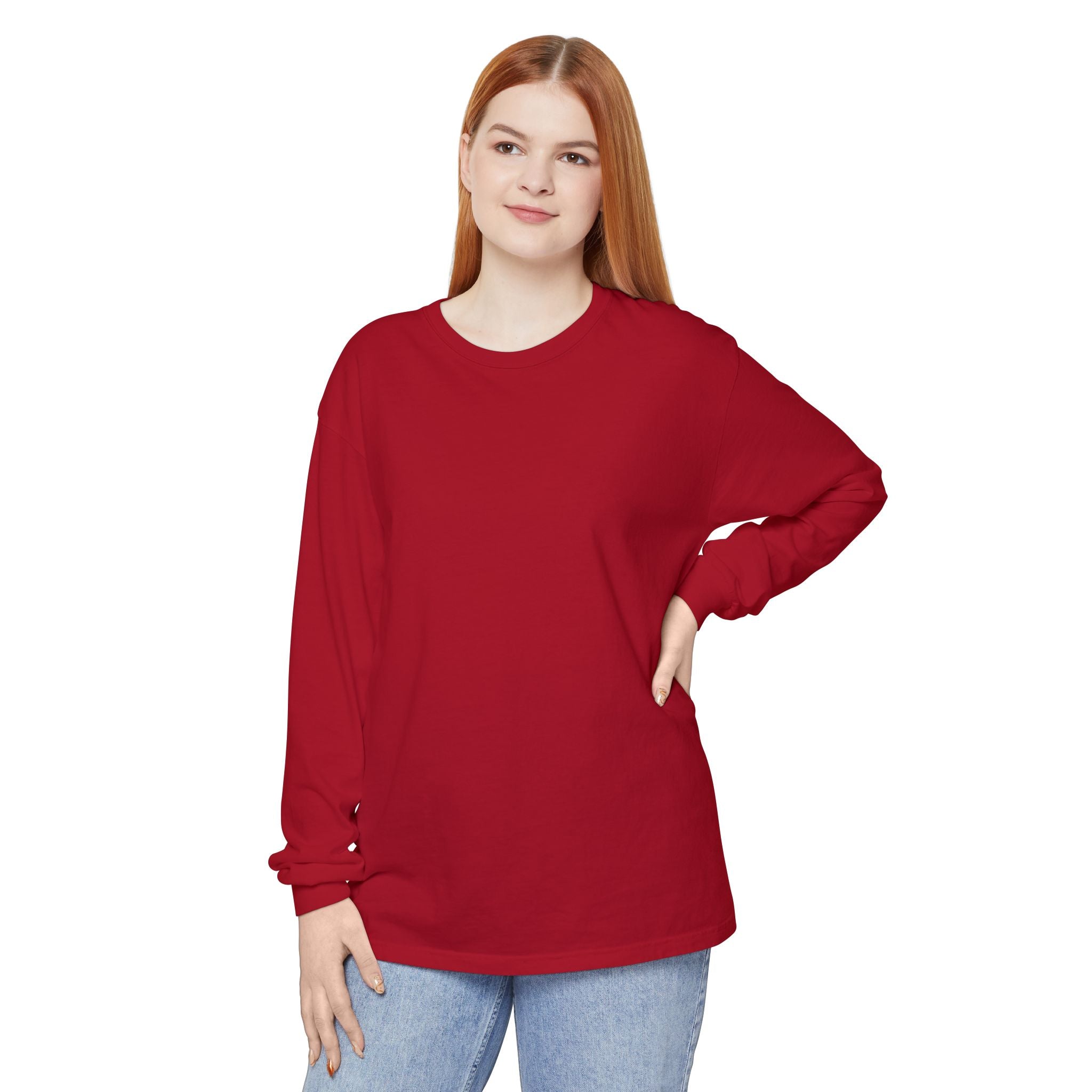 Long Sleeve T-Shirt — Classic White Garment-Dyed Tee