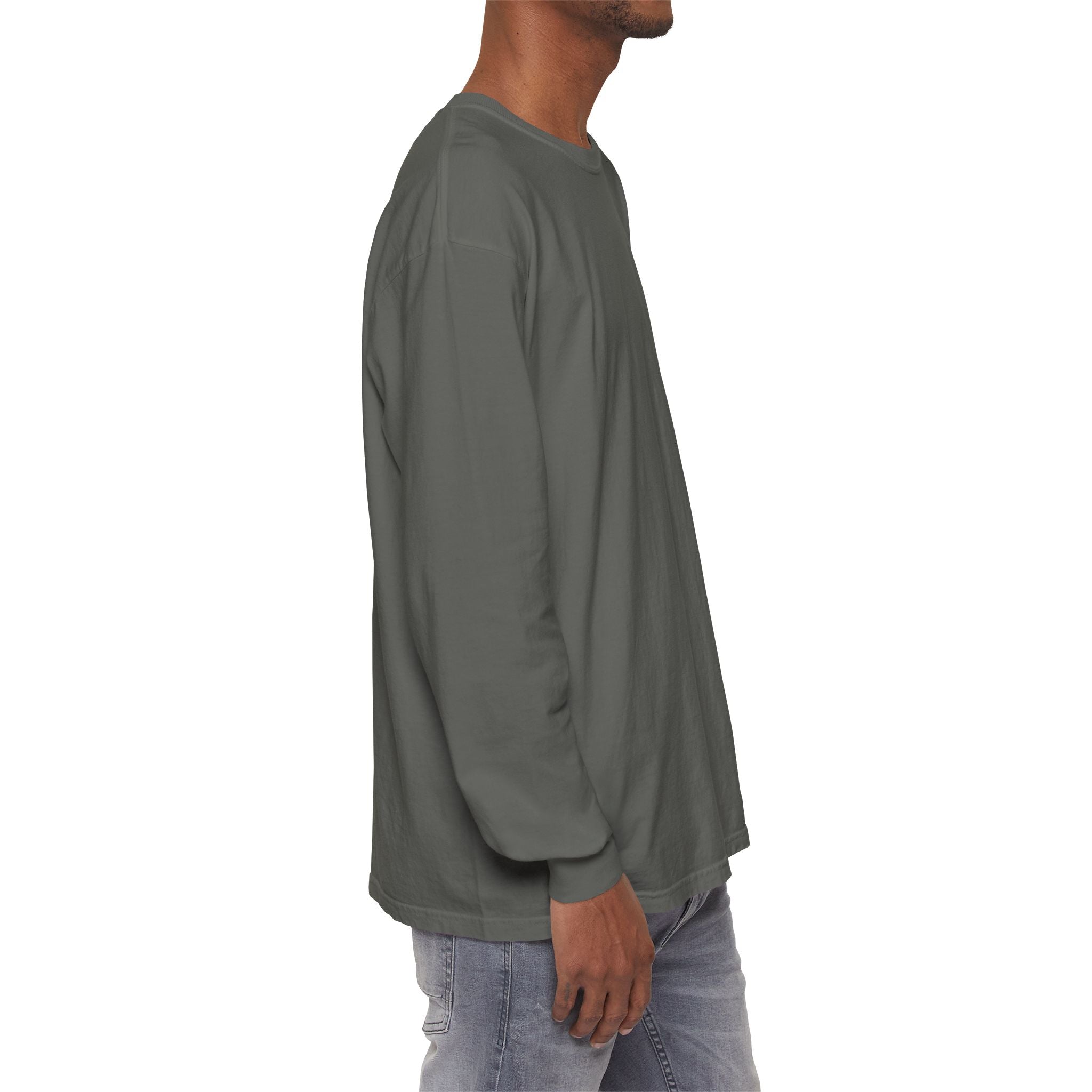 Long Sleeve T-Shirt — Classic White Garment-Dyed Tee