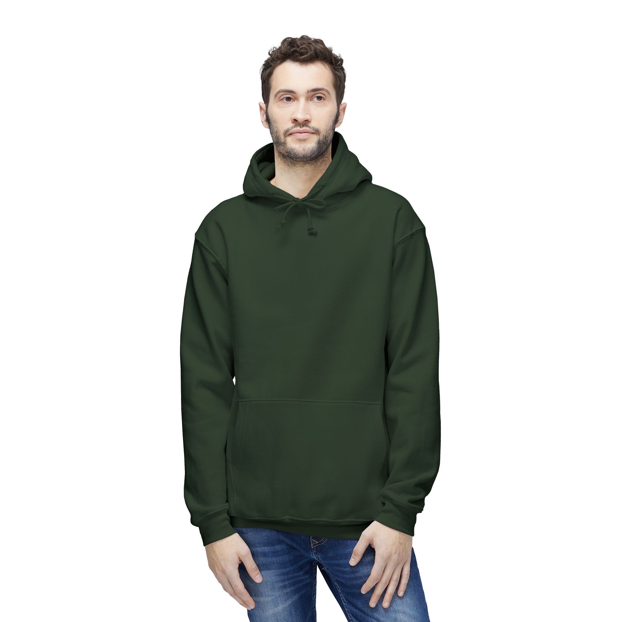 Classic White Hoodie — Made in USA Unisex Hooded Sweatshirt
