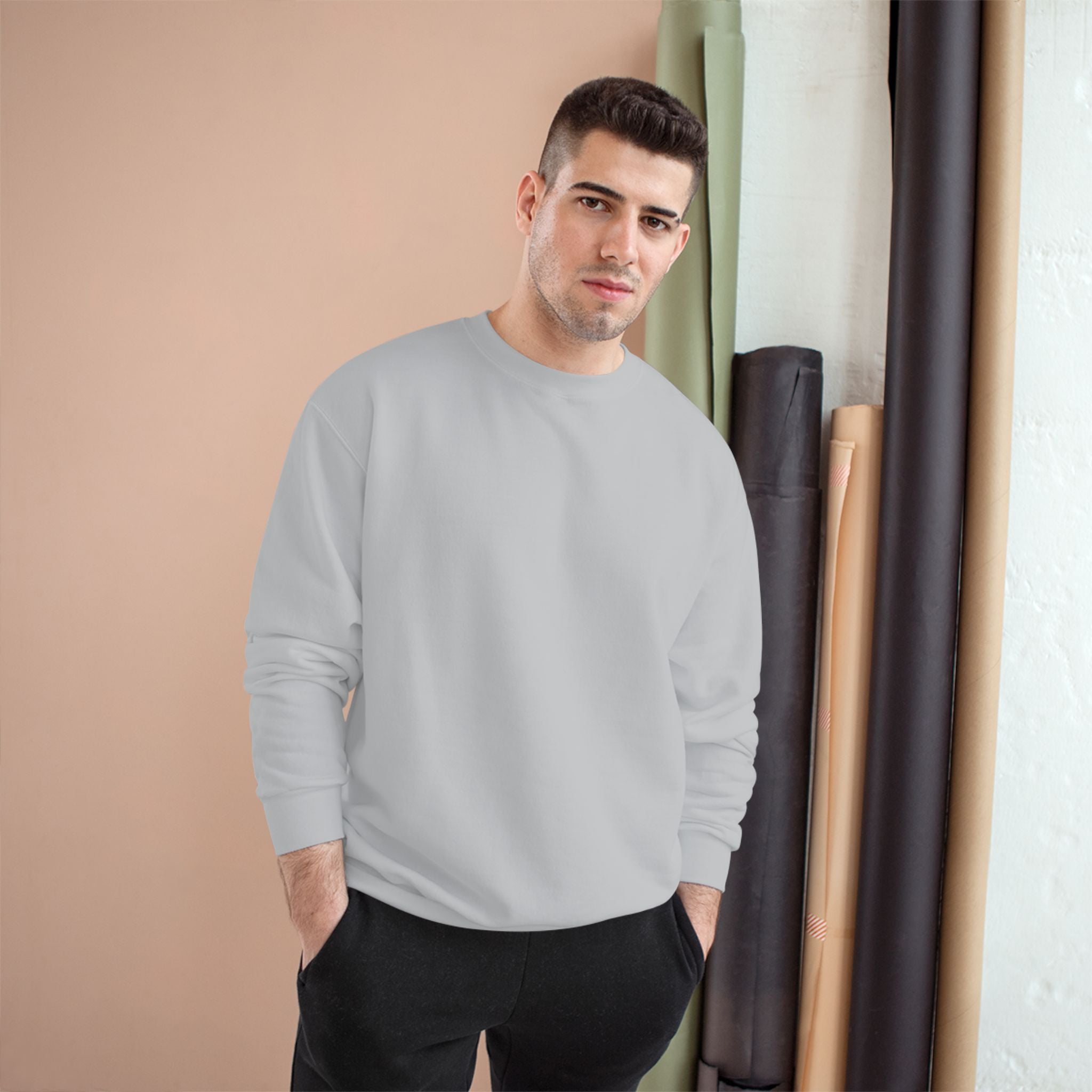 Champion Sweatshirt - Classic White Crewneck Sweatshirt