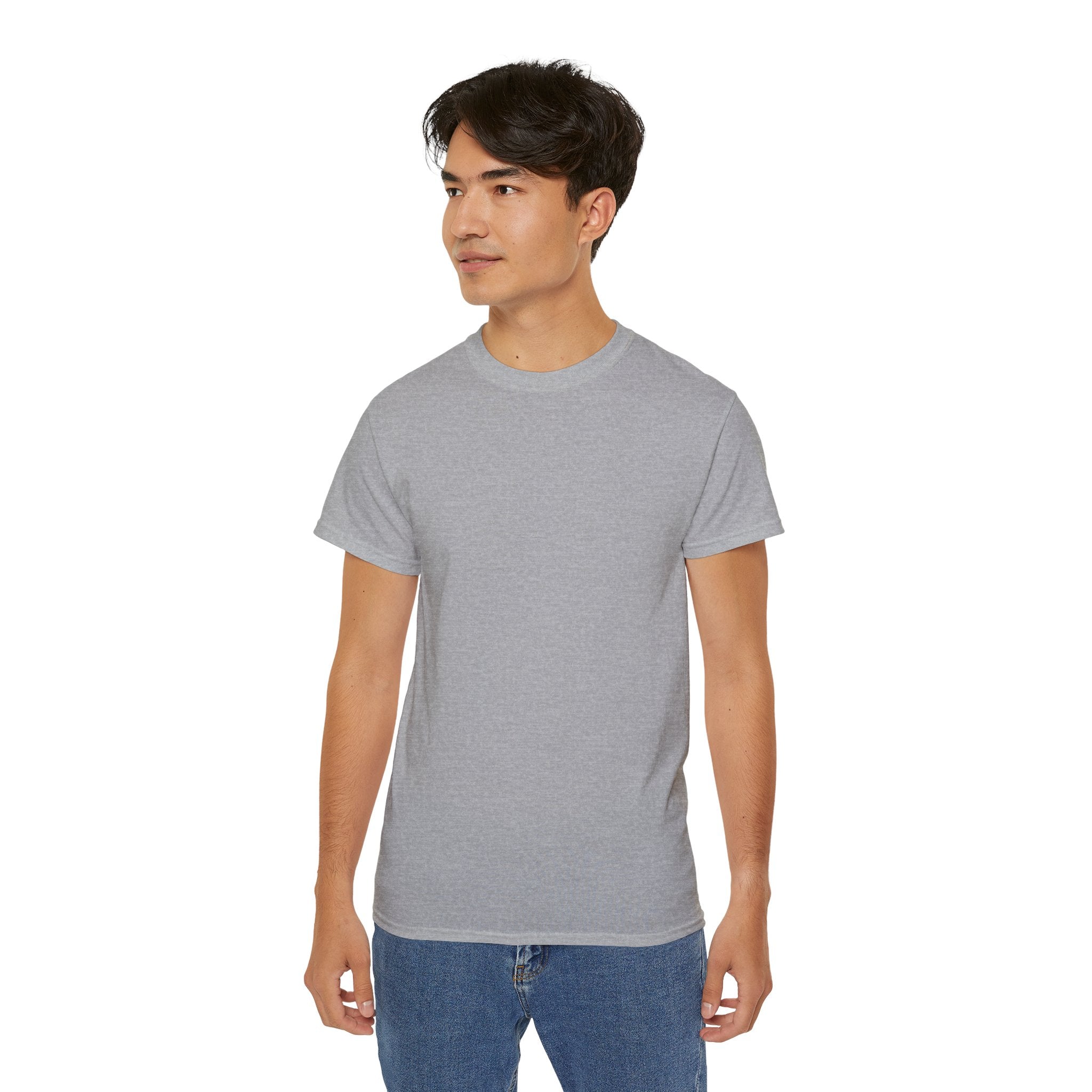 Classic White Cotton Tee - Plain Crewneck Shirt