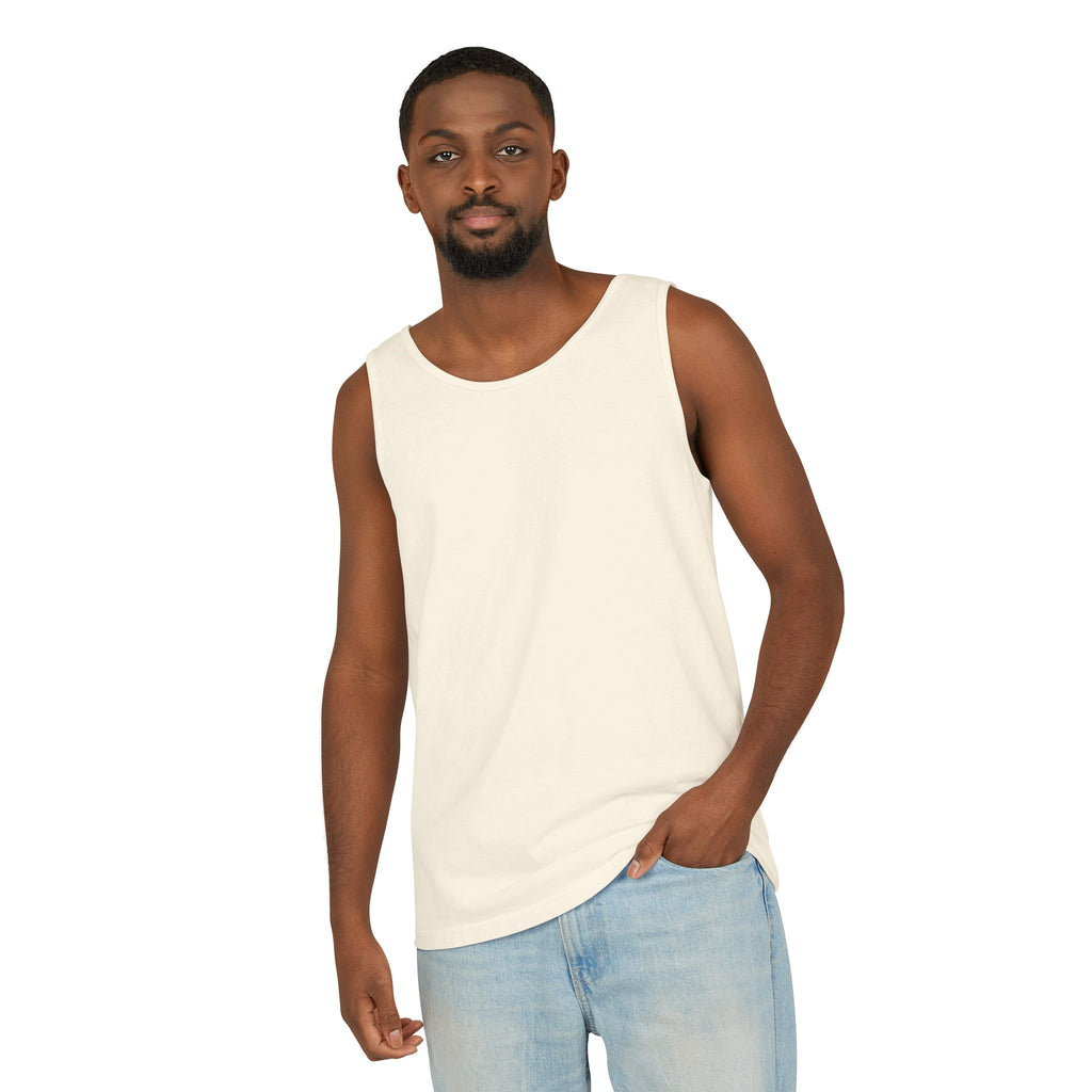Plain White Tank Top — Lightweight Unisex Garment-Dyed Sleeveless Tee
