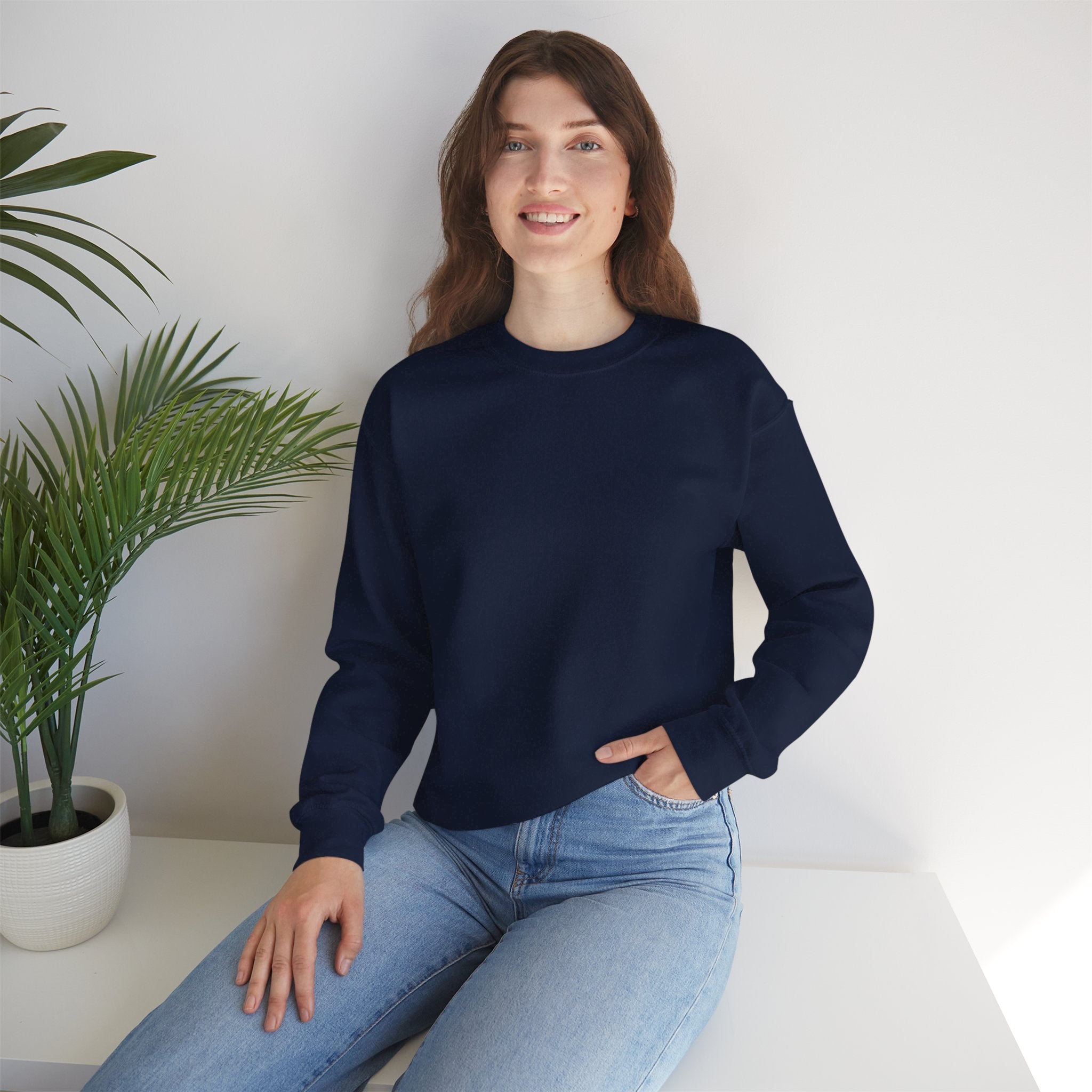 Classic White Crewneck Sweatshirt