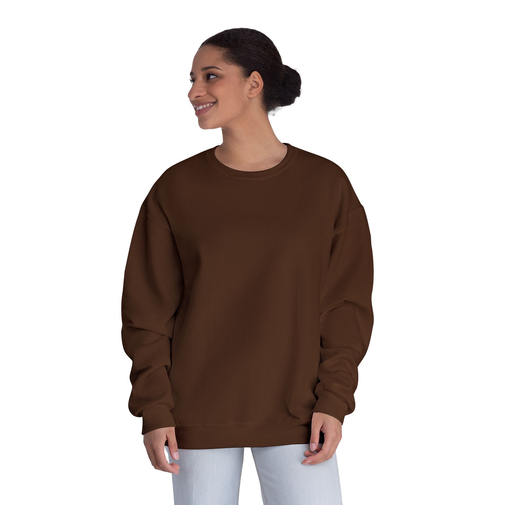 Classic White Crewneck Sweatshirt — Unisex Pullover