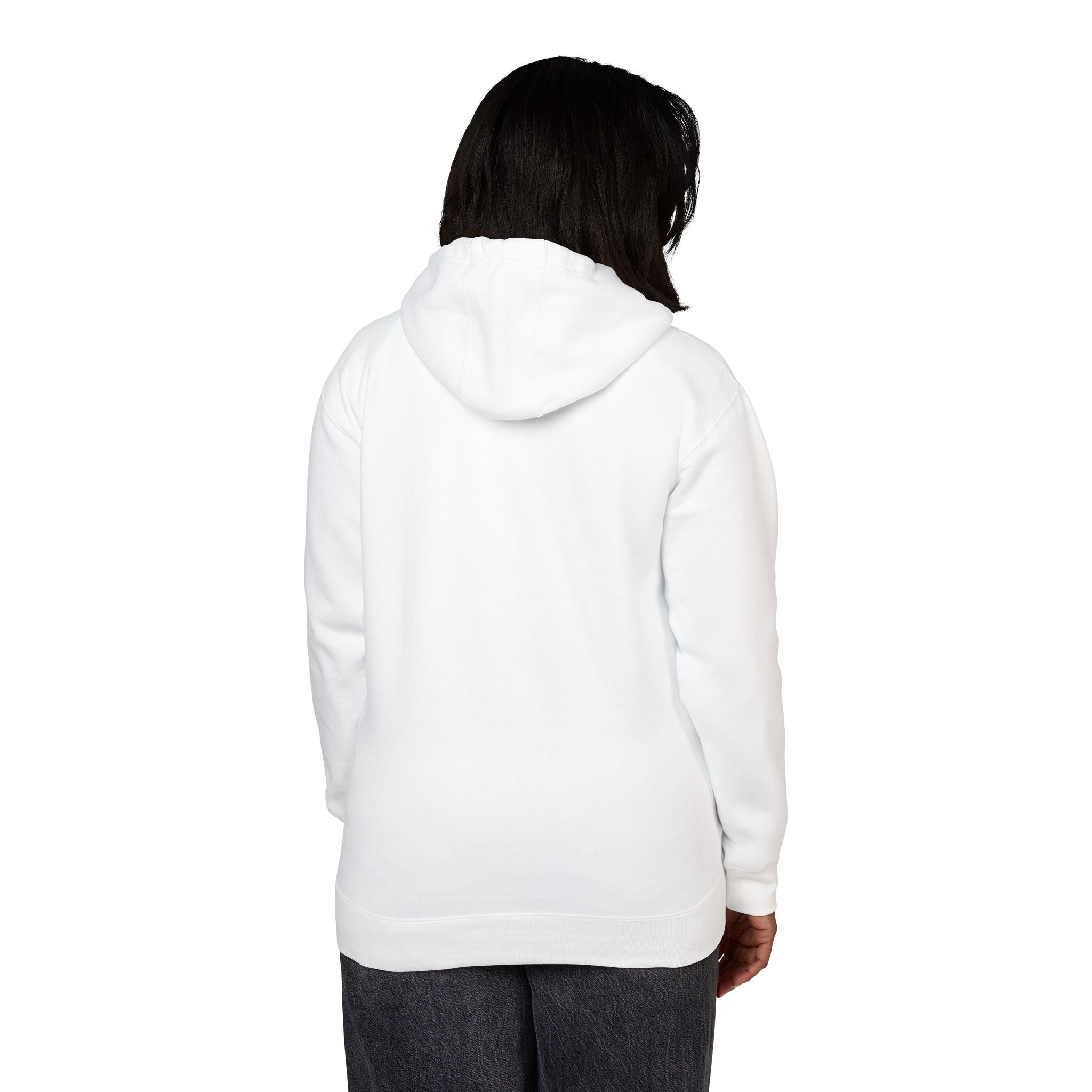 White Fleece Hoodie – Minimal Classic Pullover Hooded Sweatshirt