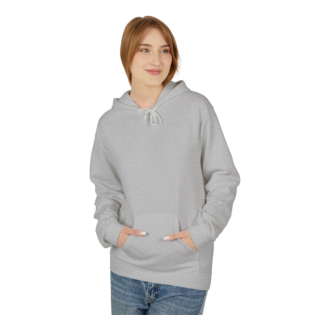 Classic White Fleece Hoodie – Soft Midweight Pullover
