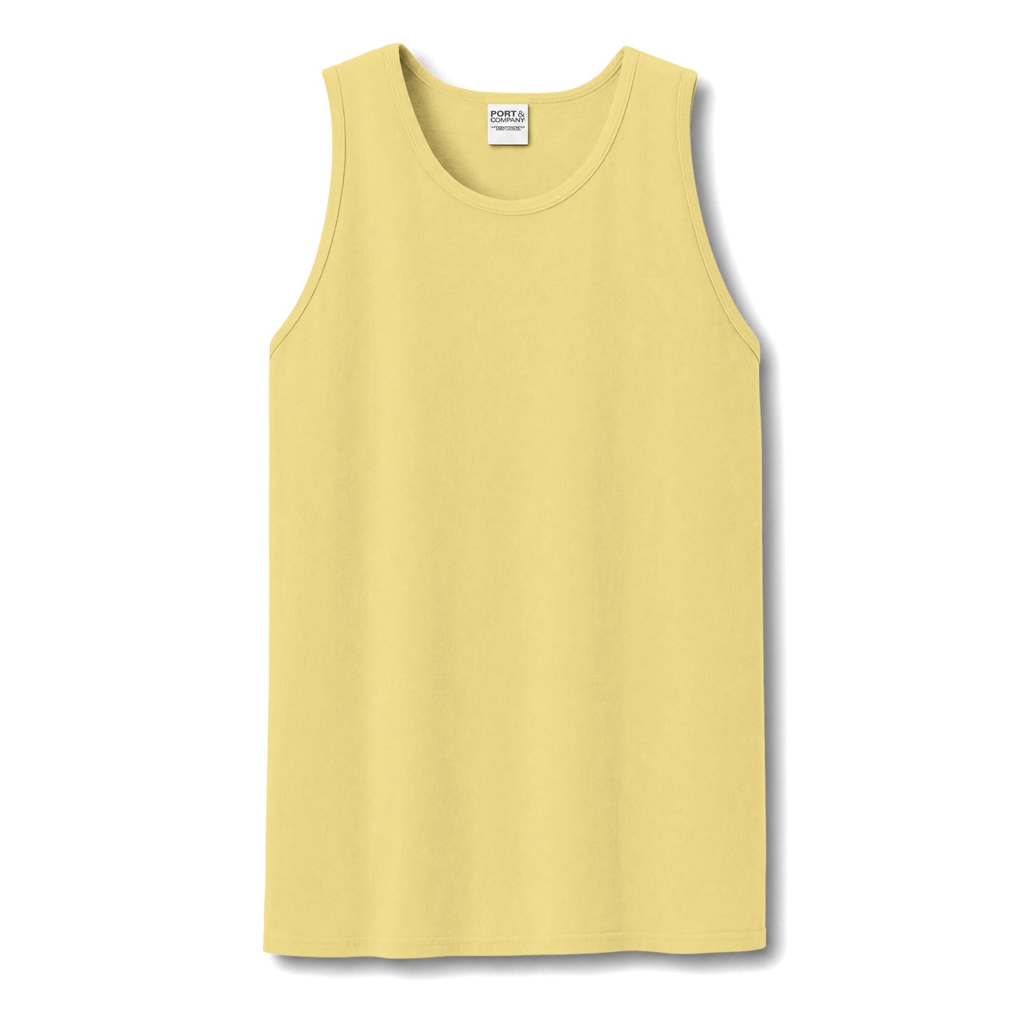 Garment-Dyed Tank Top — Washed Vintage Cotton Sleeveless Tee