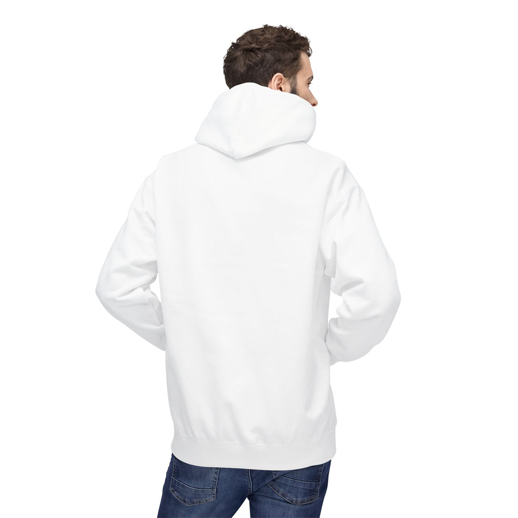 Classic White Fleece Hoodie – Soft Midweight Pullover