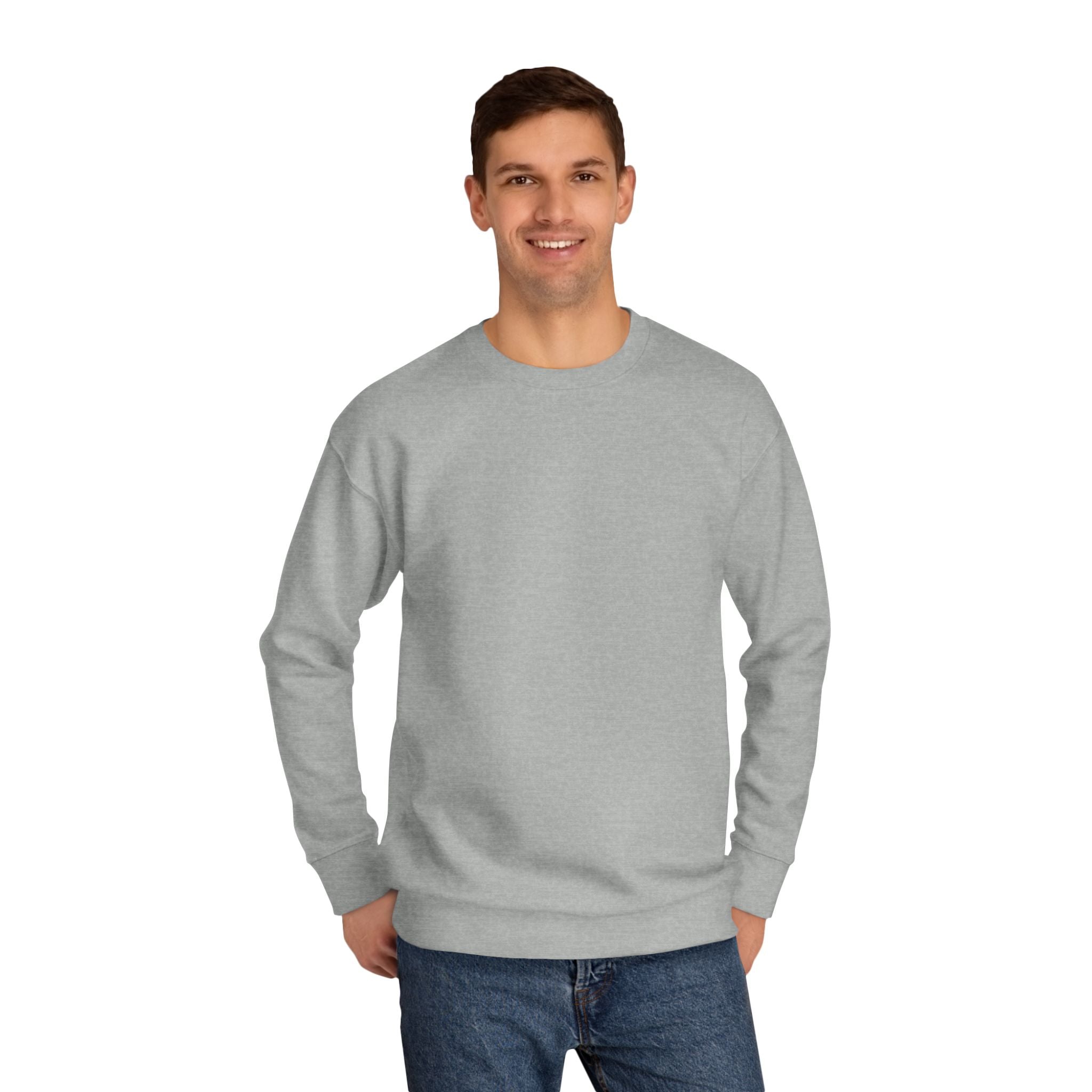 Crewneck Sweatshirt – Classic Coral Crew Sweatshirt, Cozy Everyday Pullover