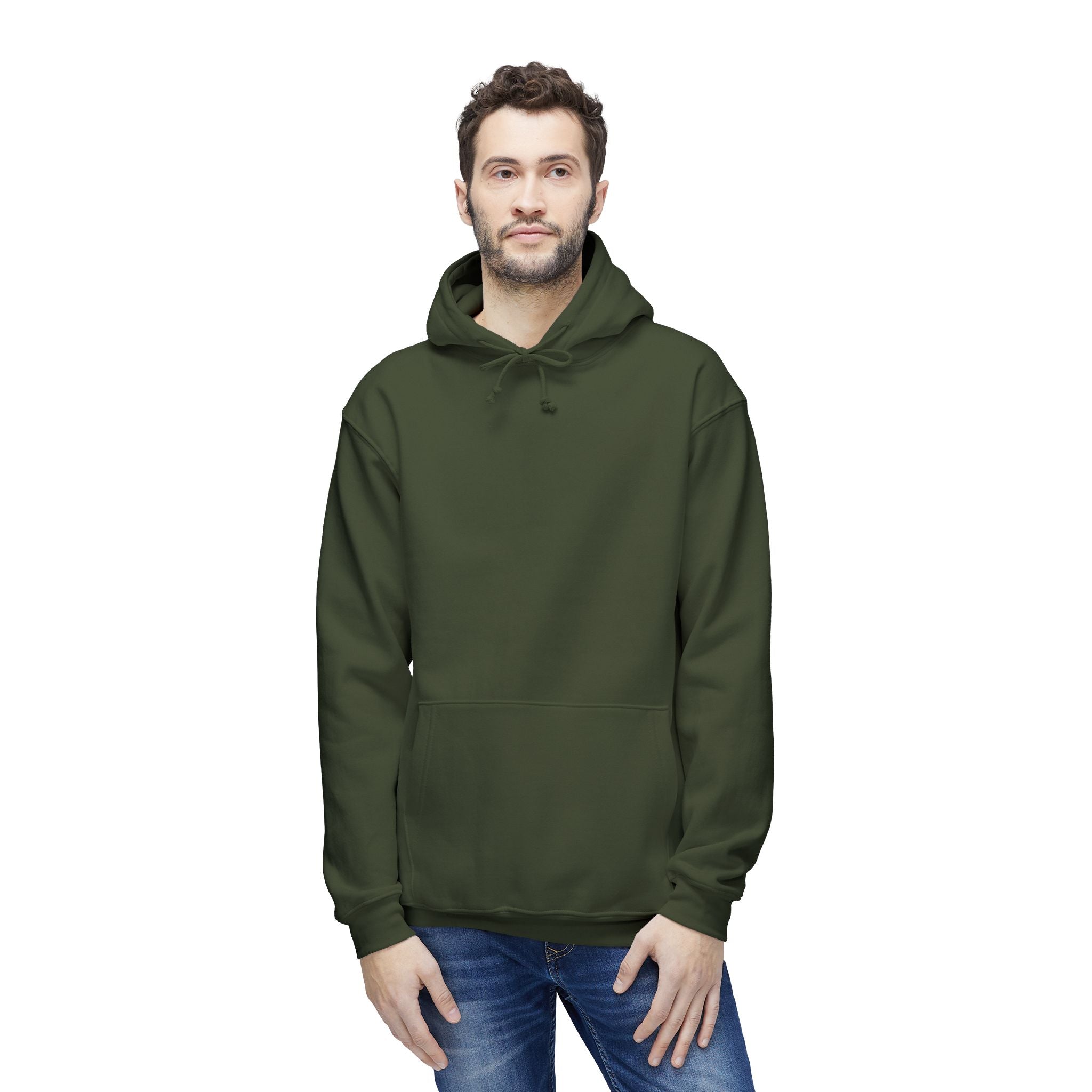 Classic White Hoodie — Made in USA Unisex Hooded Sweatshirt