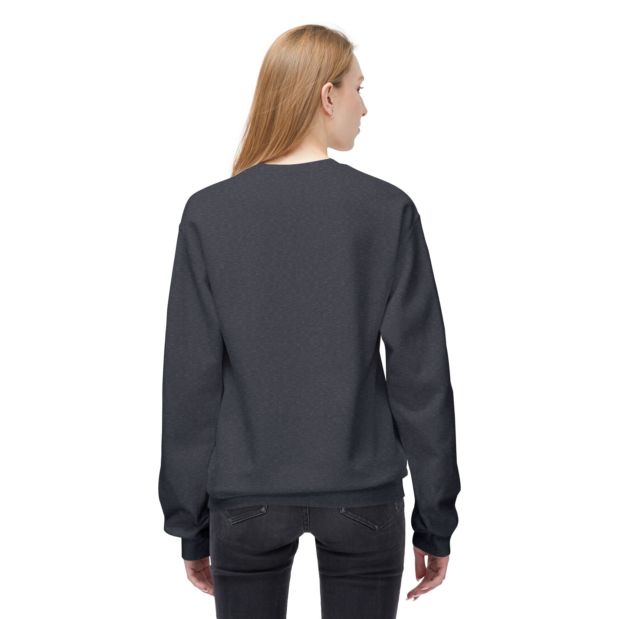 Classic White Crewneck Sweatshirt — Unisex Midweight Fleece