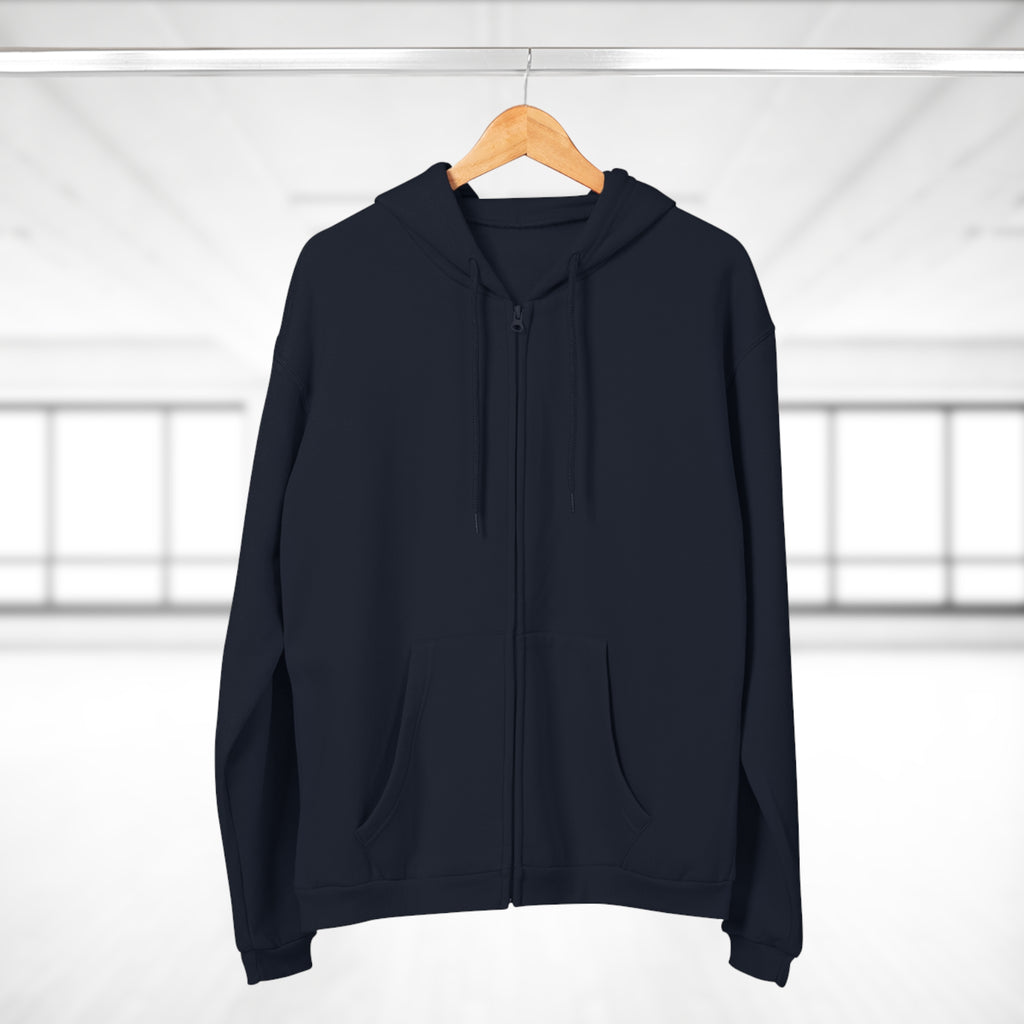 Zip Hoodie — Classic Navy Full‑Zip Hooded Sweatshirt