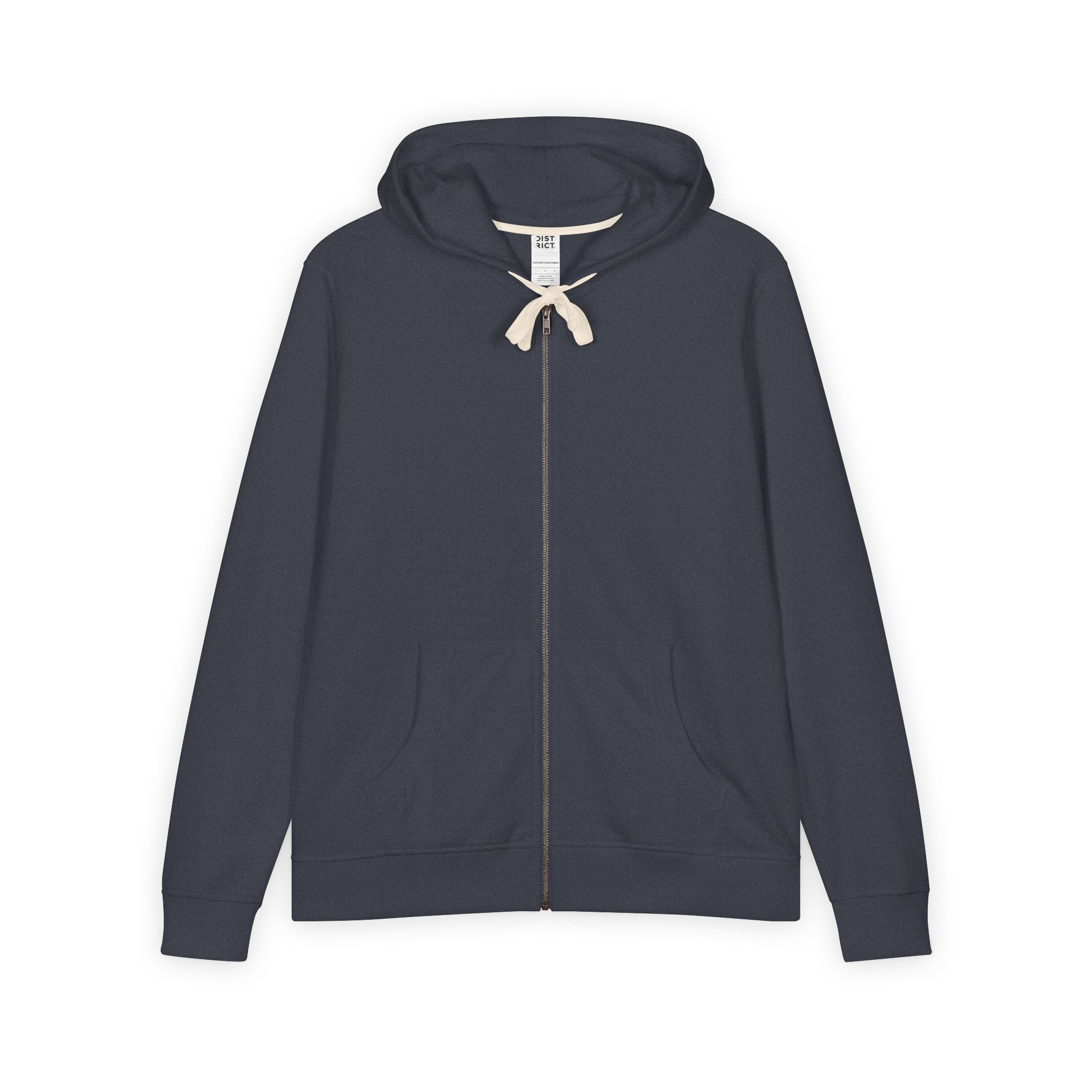 Men's Full-Zip Hoodie — Classic White Re-Fleece Zip-Up