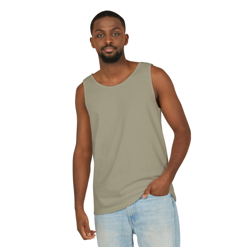 Plain White Tank Top — Lightweight Unisex Garment-Dyed Sleeveless Tee