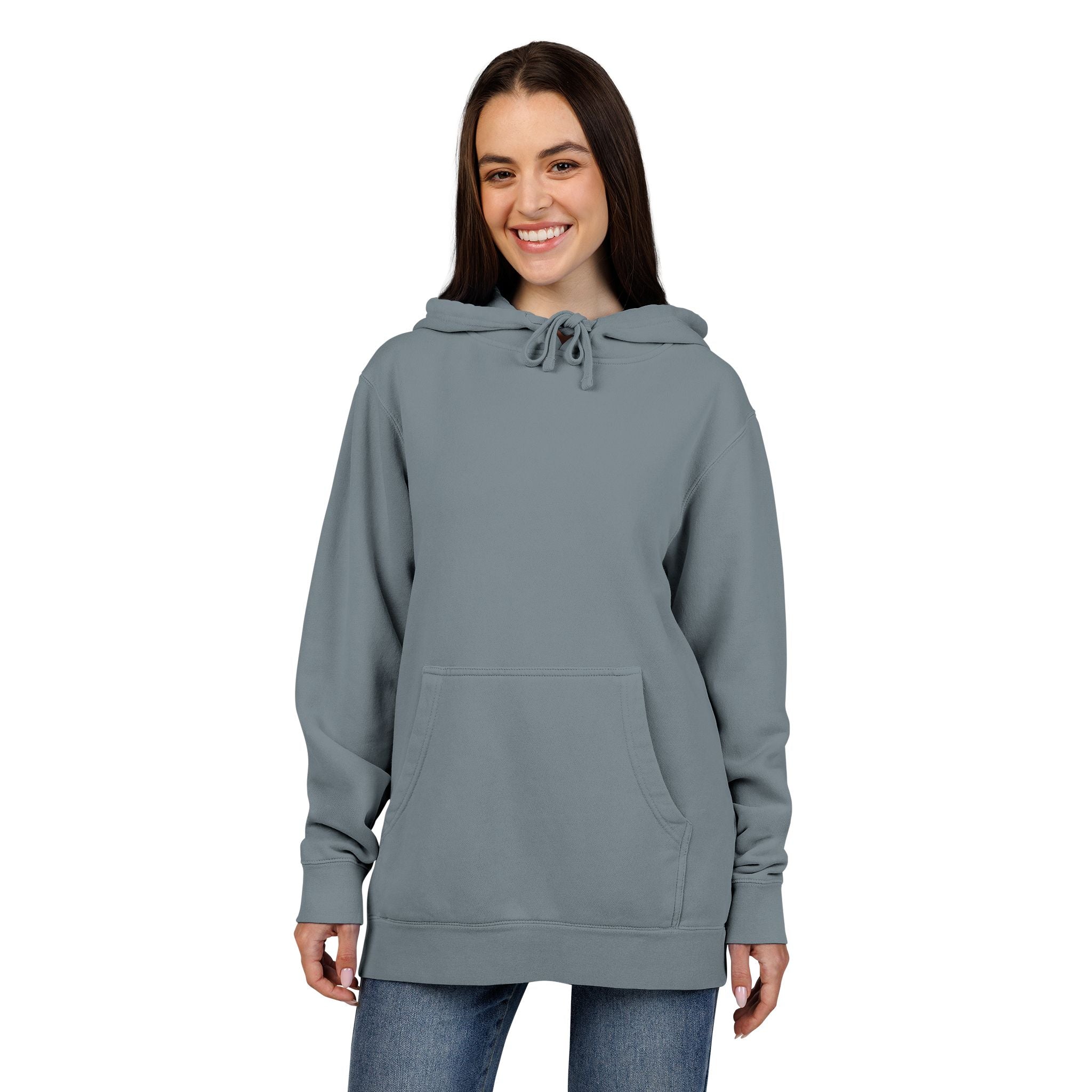 Pigment-Dyed Hoodie — Washed Blush Pullover Hooded Sweatshirt
