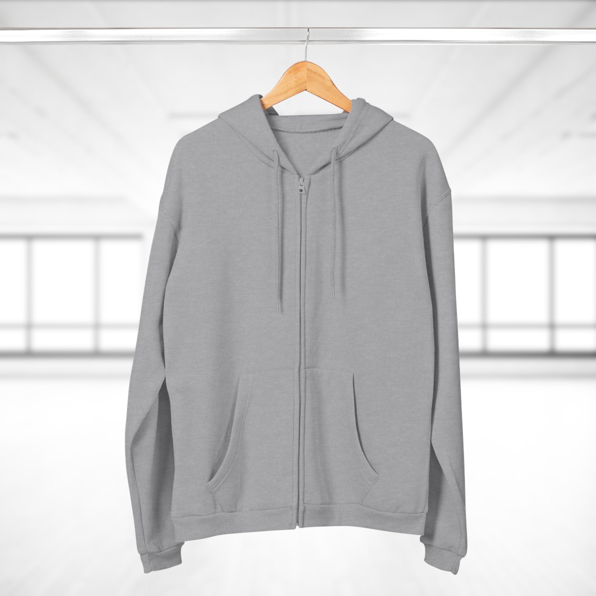 Zip Hoodie — Classic Navy Full‑Zip Hooded Sweatshirt