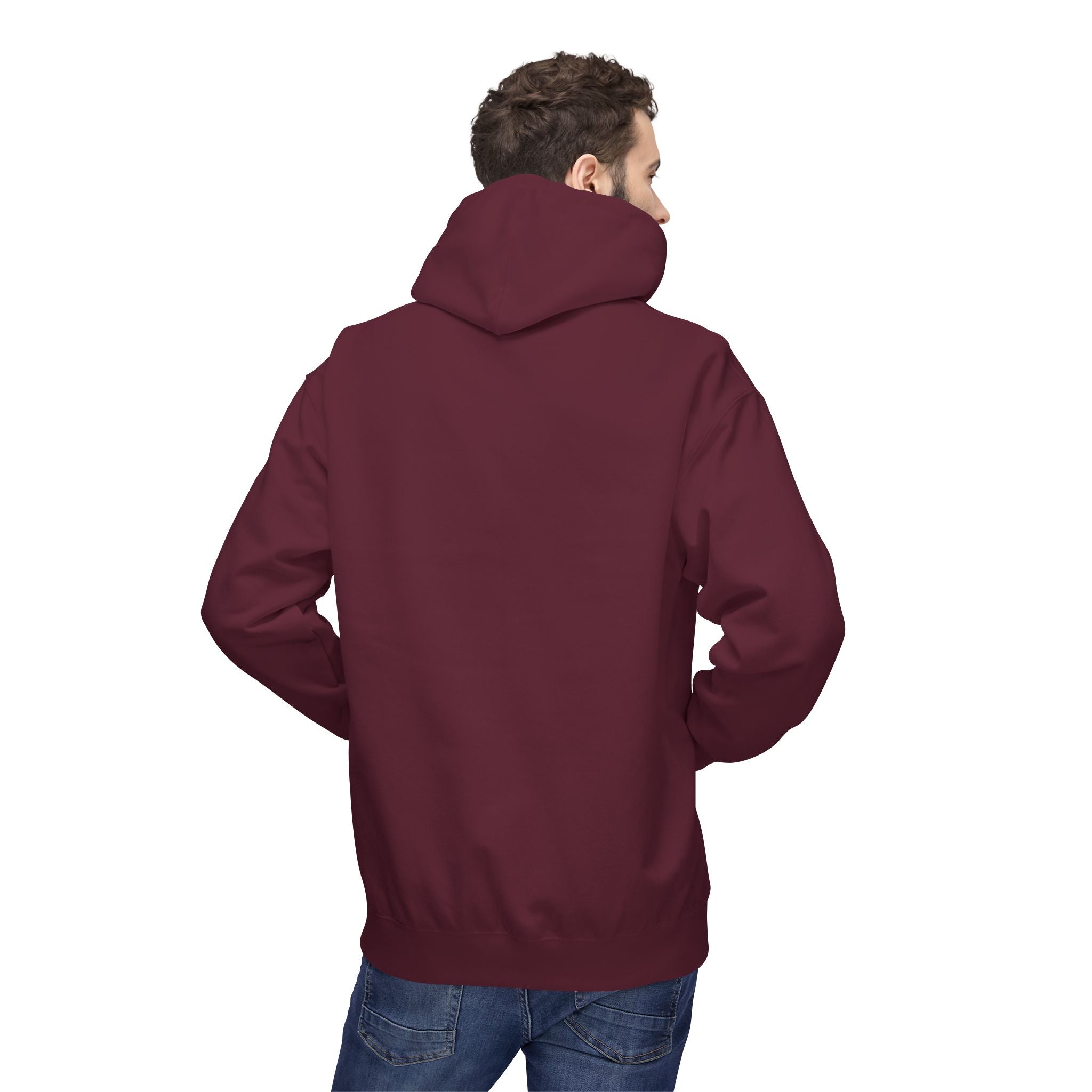 Classic White Fleece Hoodie – Soft Midweight Pullover