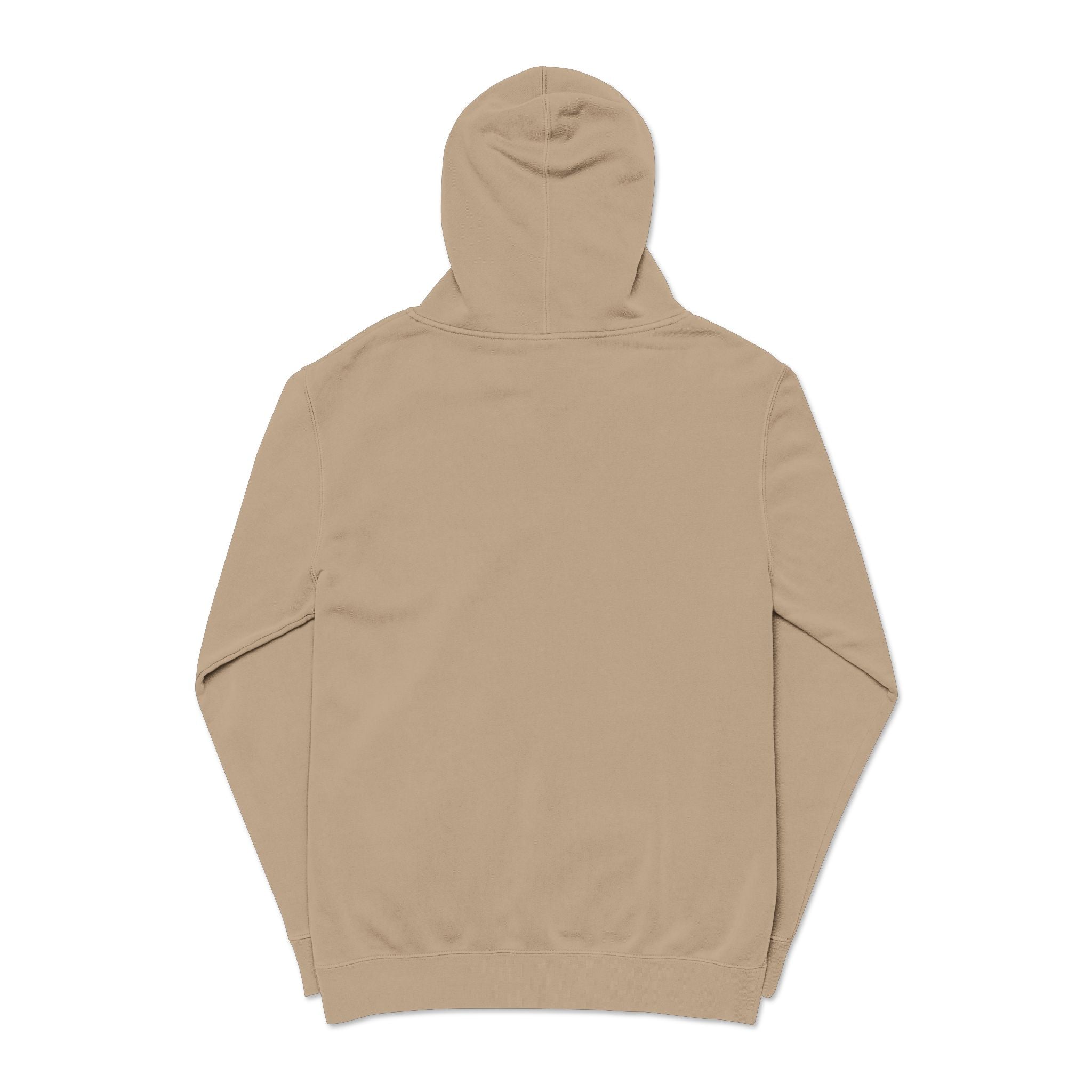 Pigment-Dyed Hoodie — Washed Blush Pullover Hooded Sweatshirt
