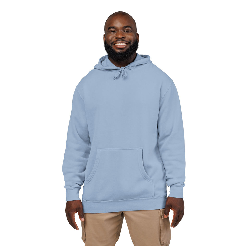 Pigment-Dyed Hoodie — Washed Blush Pullover Hooded Sweatshirt