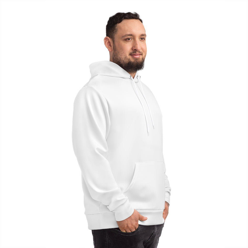 All-Over Print Fashion Hoodie – Customizable Blank White Streetwear Pullover