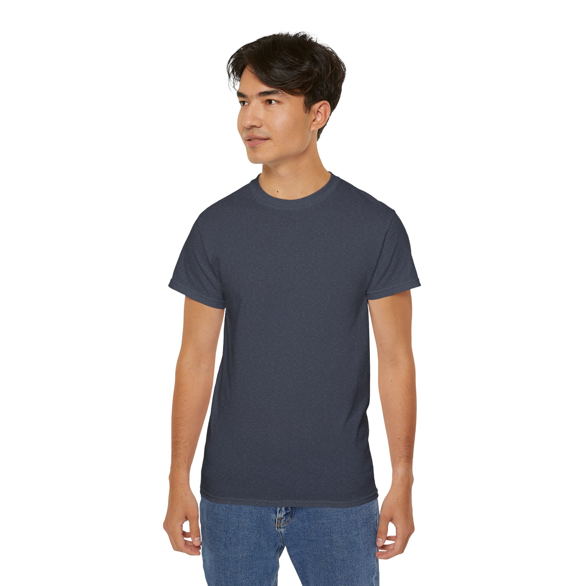Classic White Cotton Tee - Plain Crewneck Shirt