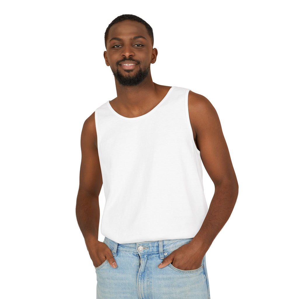 Plain White Tank Top — Lightweight Unisex Garment-Dyed Sleeveless Tee