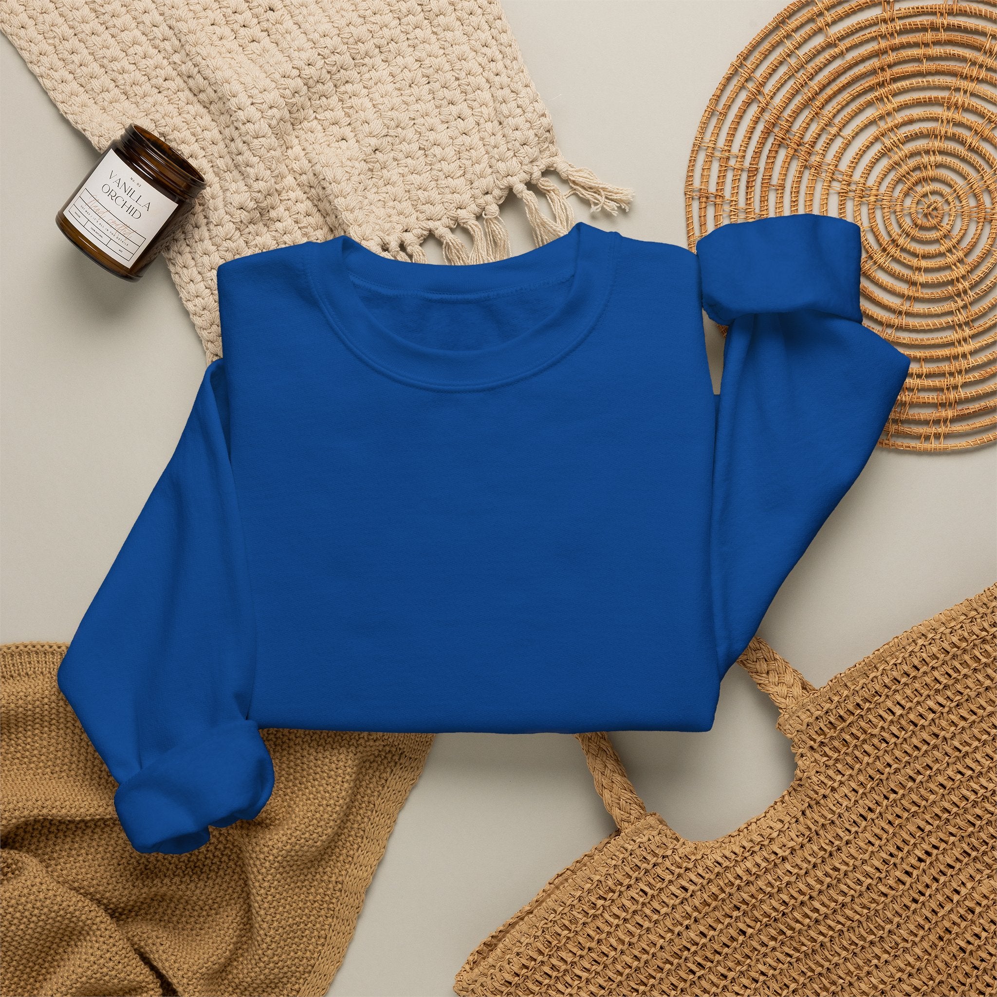 Crewneck Sweatshirt – Minimal White Classic Crewneck