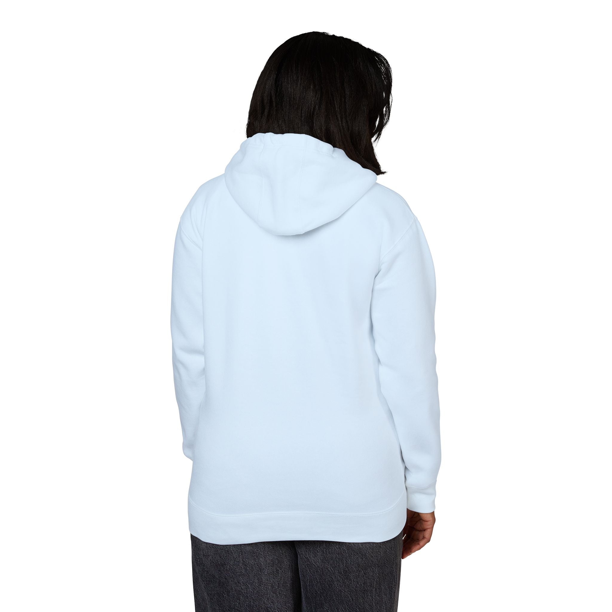 White Fleece Hoodie – Minimal Classic Pullover Hooded Sweatshirt
