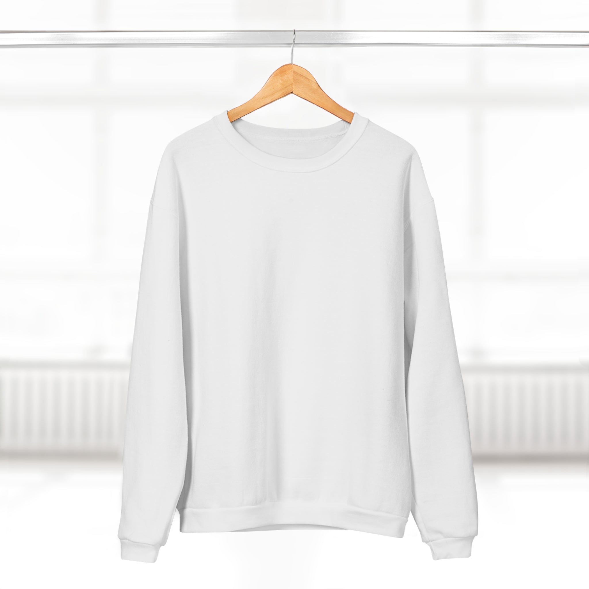 Classic White Crewneck Sweatshirt — Minimal Everyday Pullover