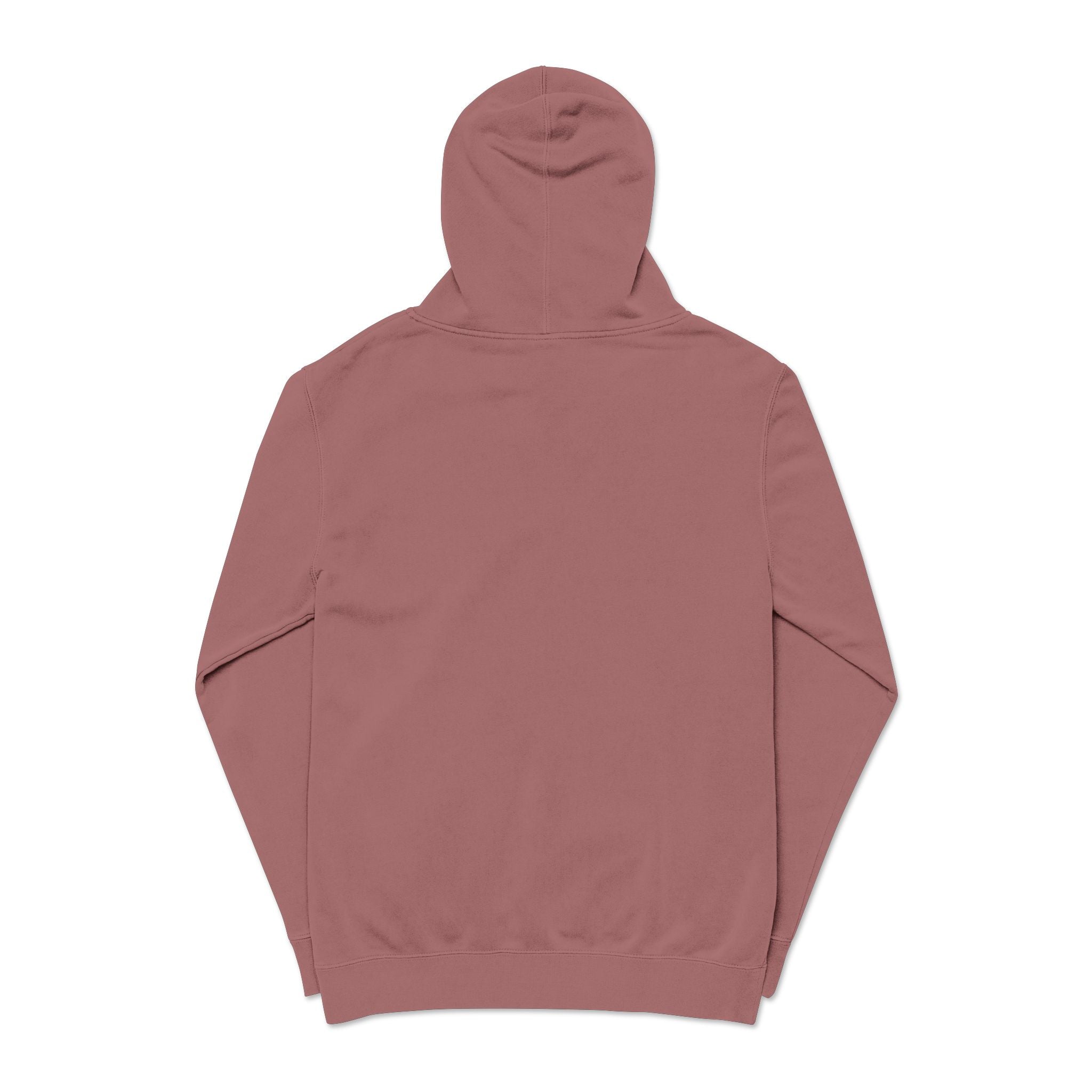 Pigment-Dyed Hoodie — Washed Blush Pullover Hooded Sweatshirt