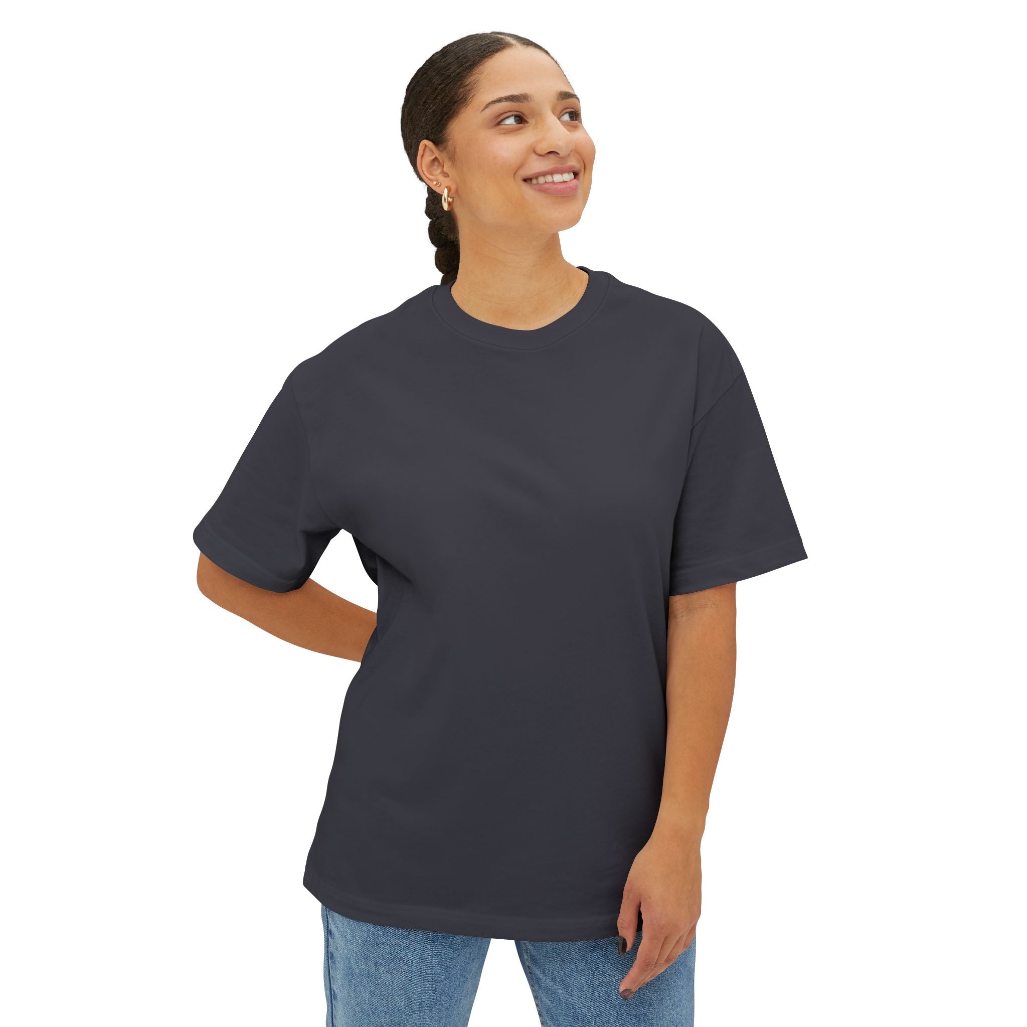 Oversized Boxy Tee — Minimal White Crewneck T-Shirt