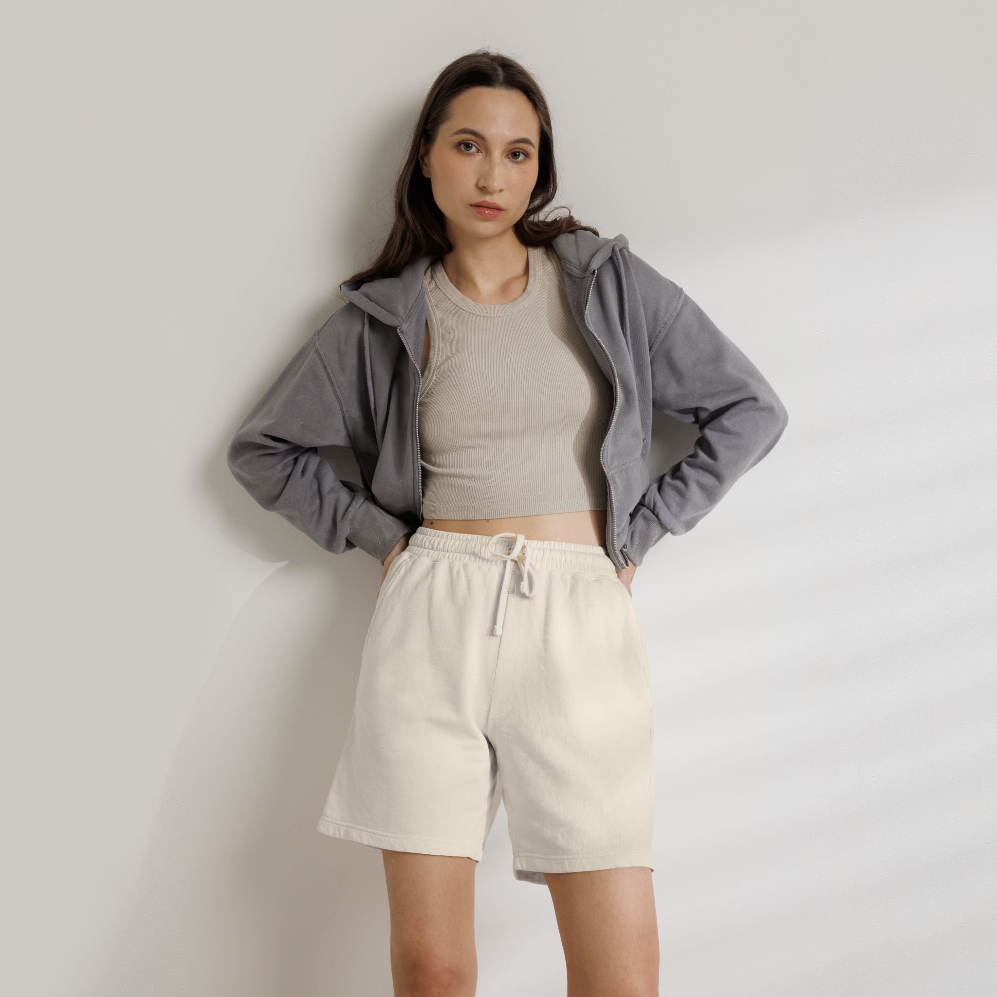 Lightweight Garment-Dyed Fleece Sweat Shorts