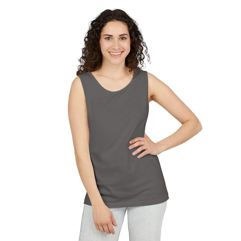 Plain White Tank Top — Lightweight Unisex Garment-Dyed Sleeveless Tee
