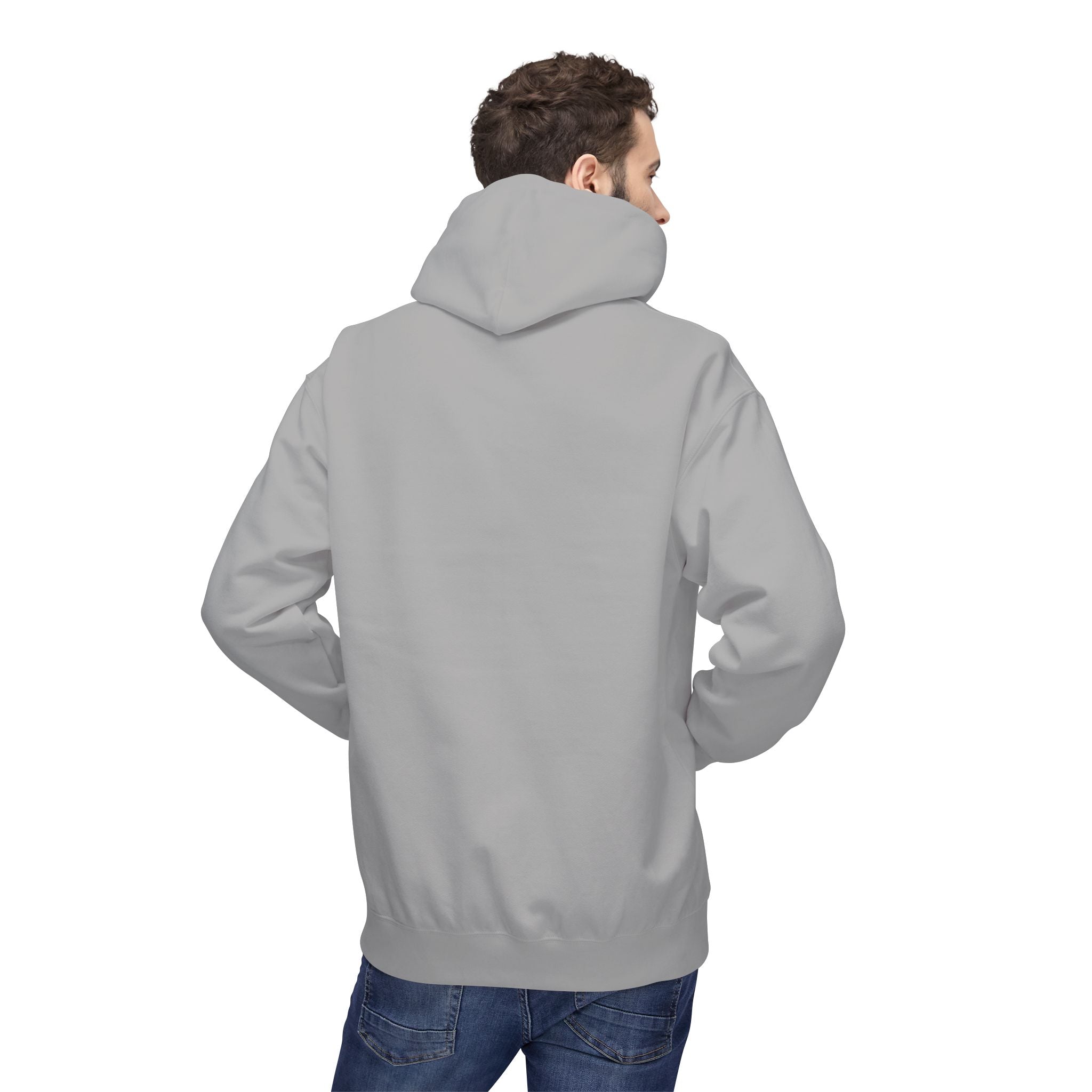 Classic White Fleece Hoodie – Soft Midweight Pullover