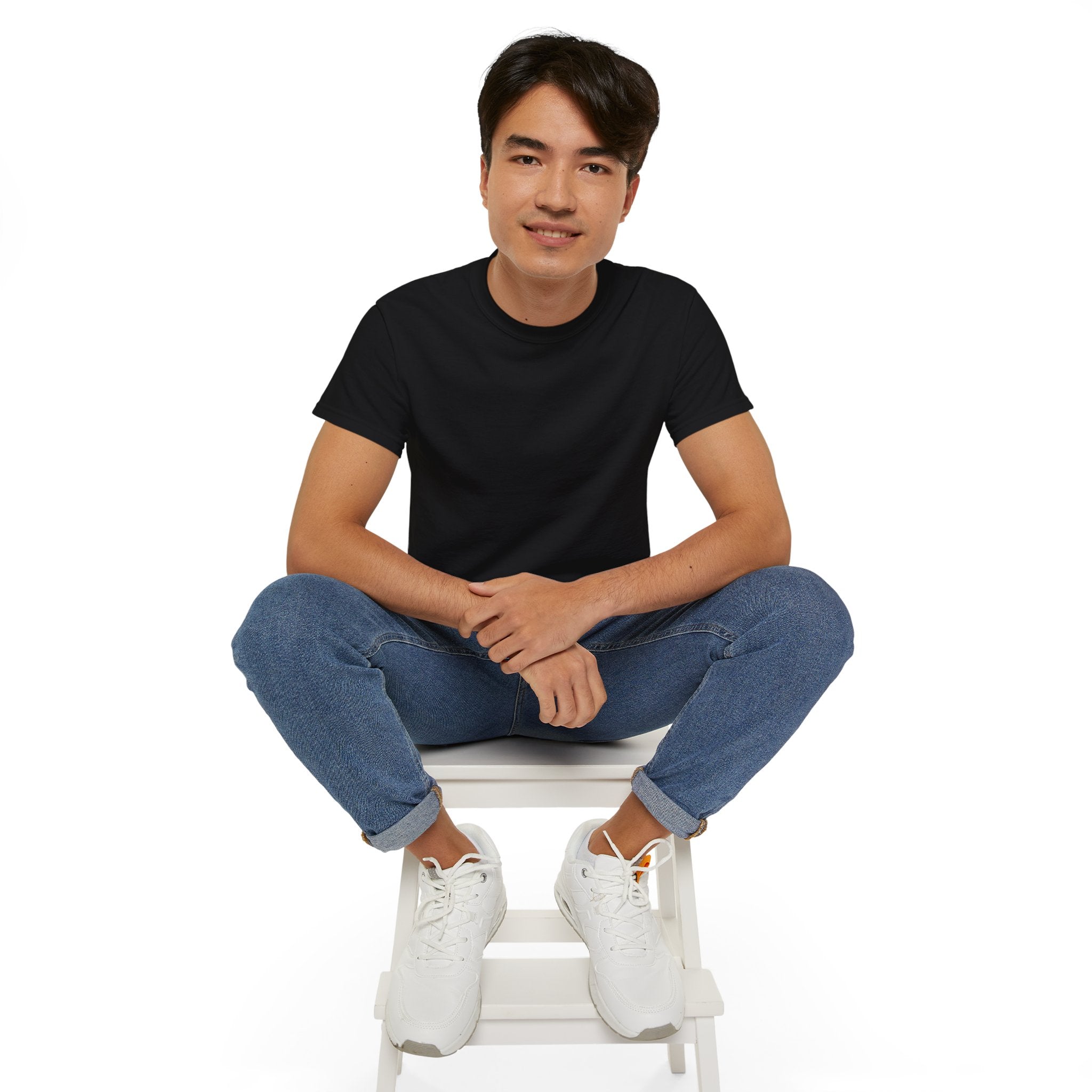 Classic White Cotton Tee - Plain Crewneck Shirt