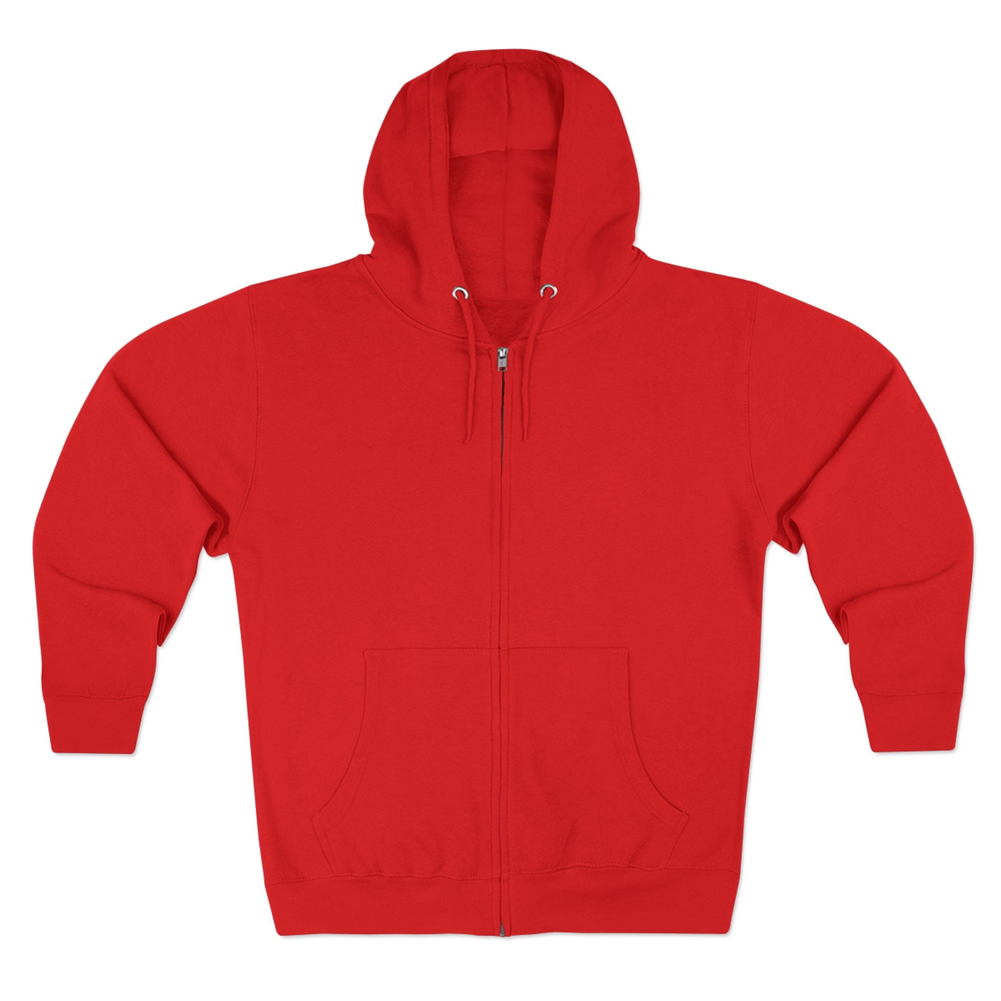 Classic White Zip Hoodie - Plain Full-Zip Hooded Sweatshirt