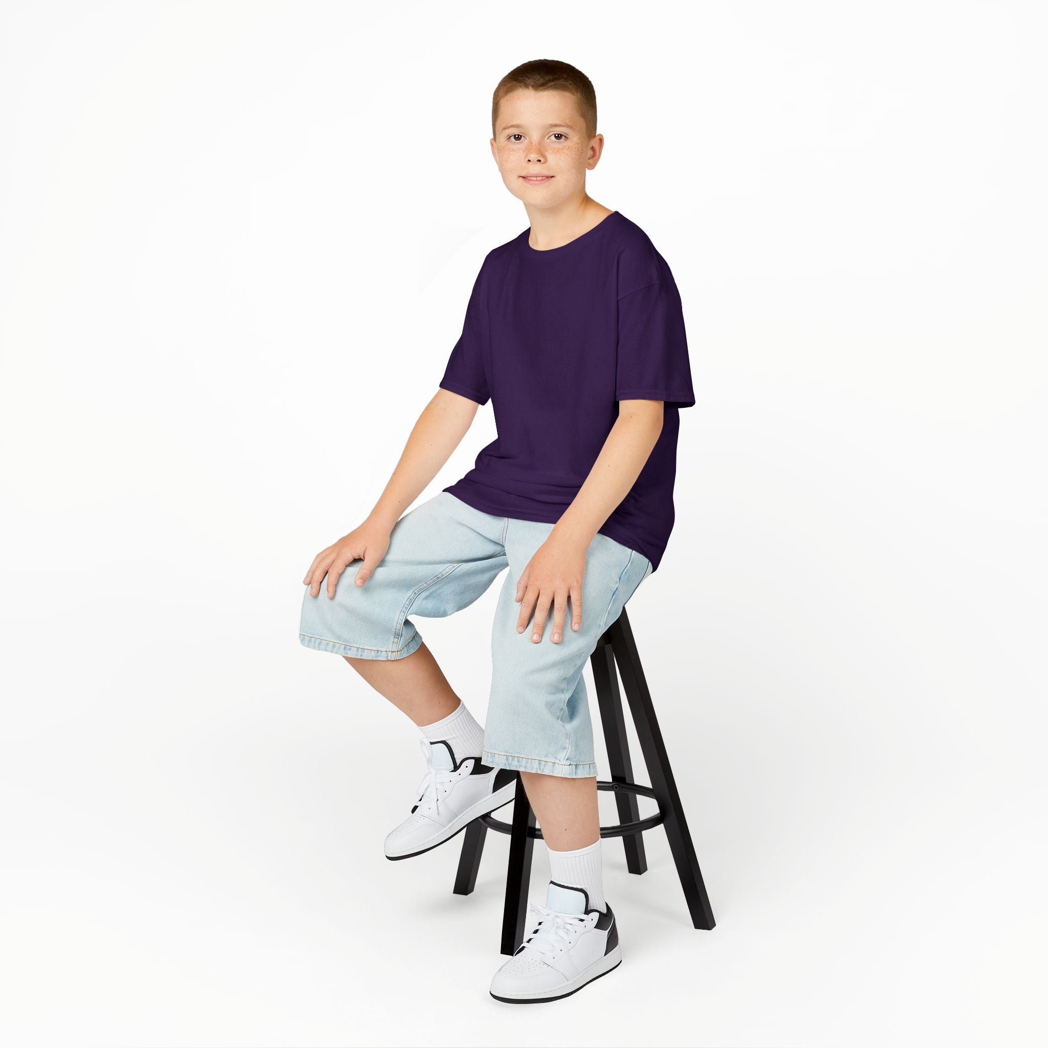 Kids T-Shirt — Plain White Heavy Cotton Tee for Boys & Girls