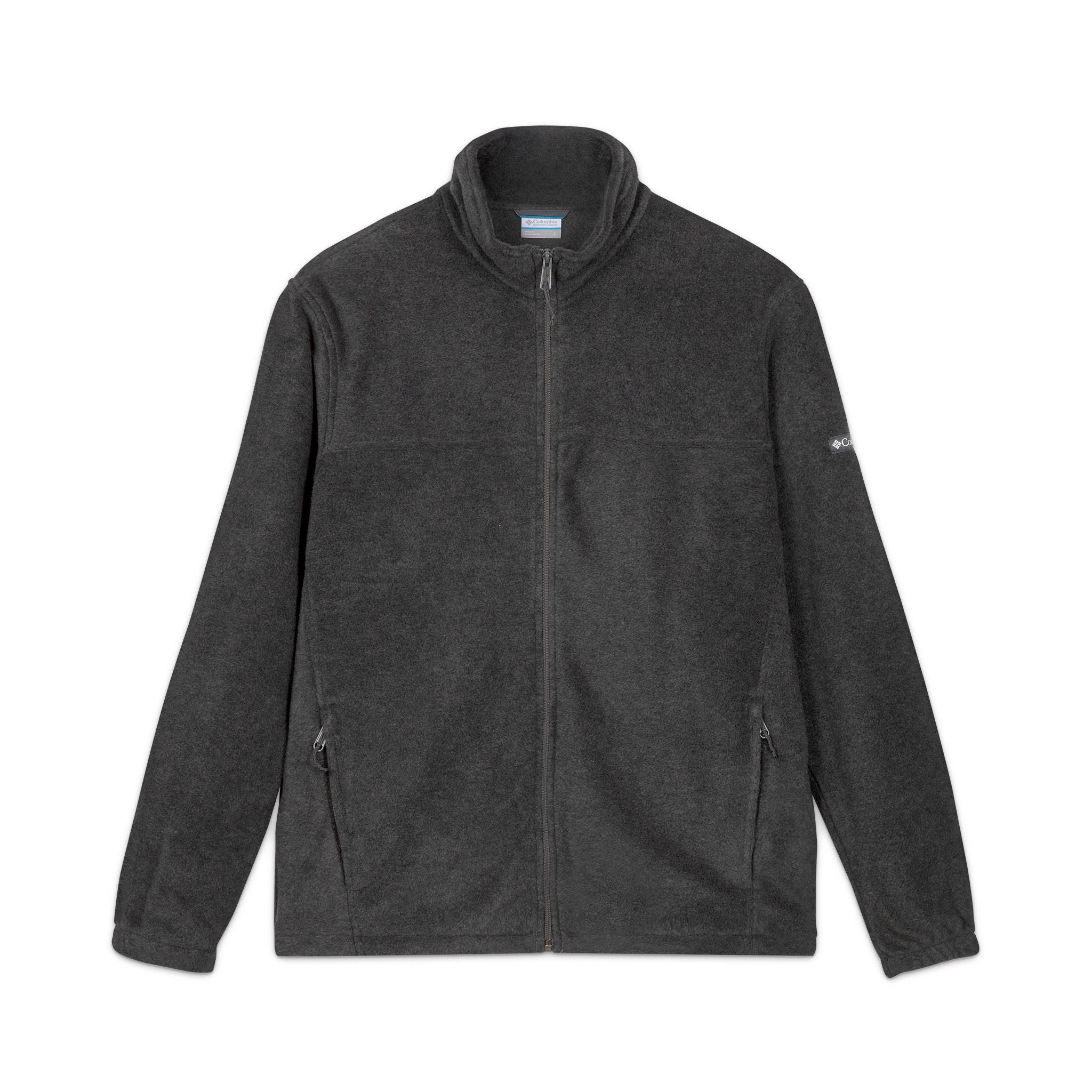 Embroidered Columbia Fleece Jacket - Classic Charcoal Zip-Up