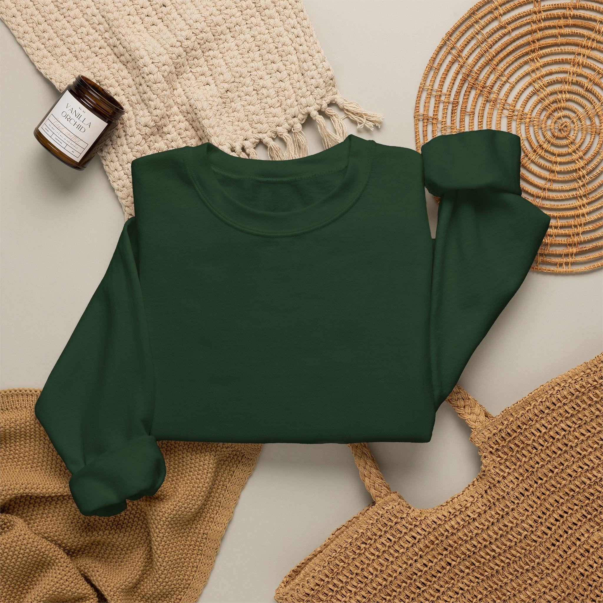 Crewneck Sweatshirt – Minimal White Classic Crewneck