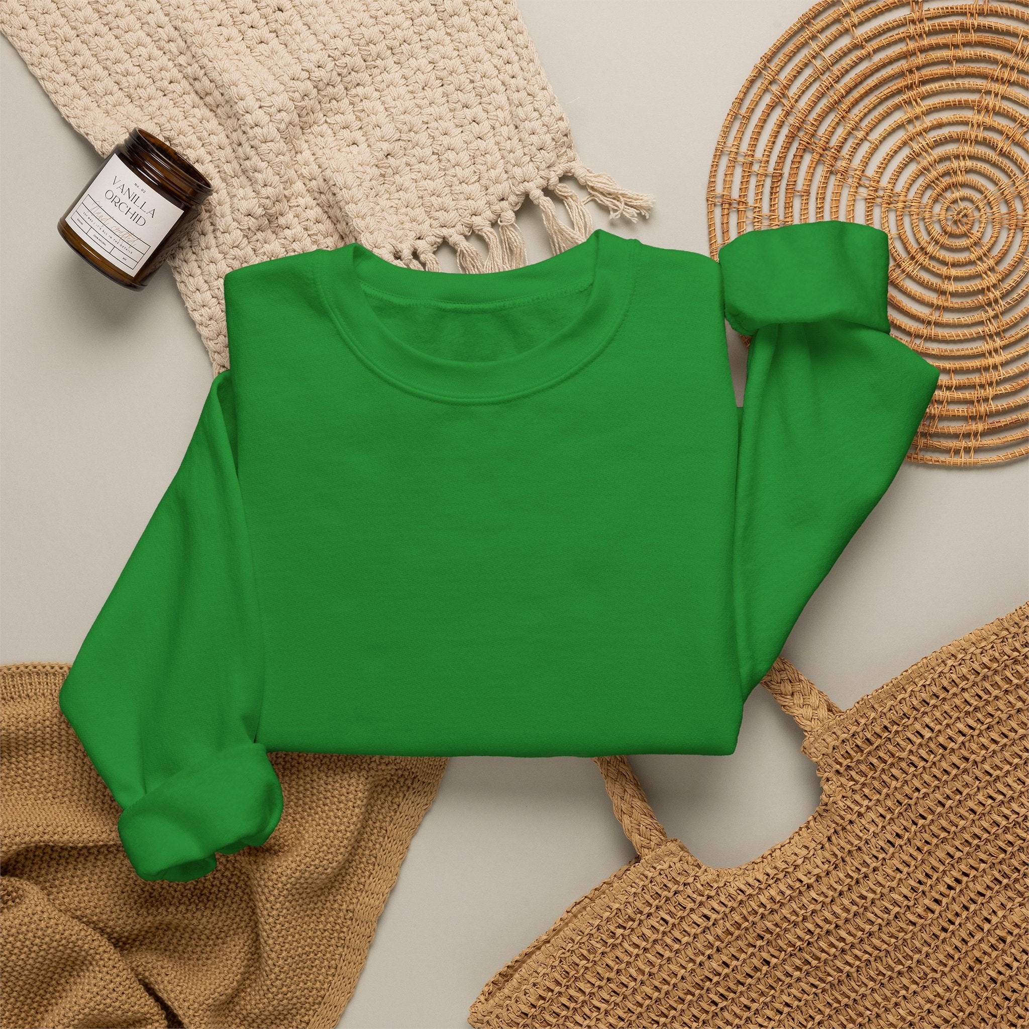 Crewneck Sweatshirt – Minimal White Classic Crewneck
