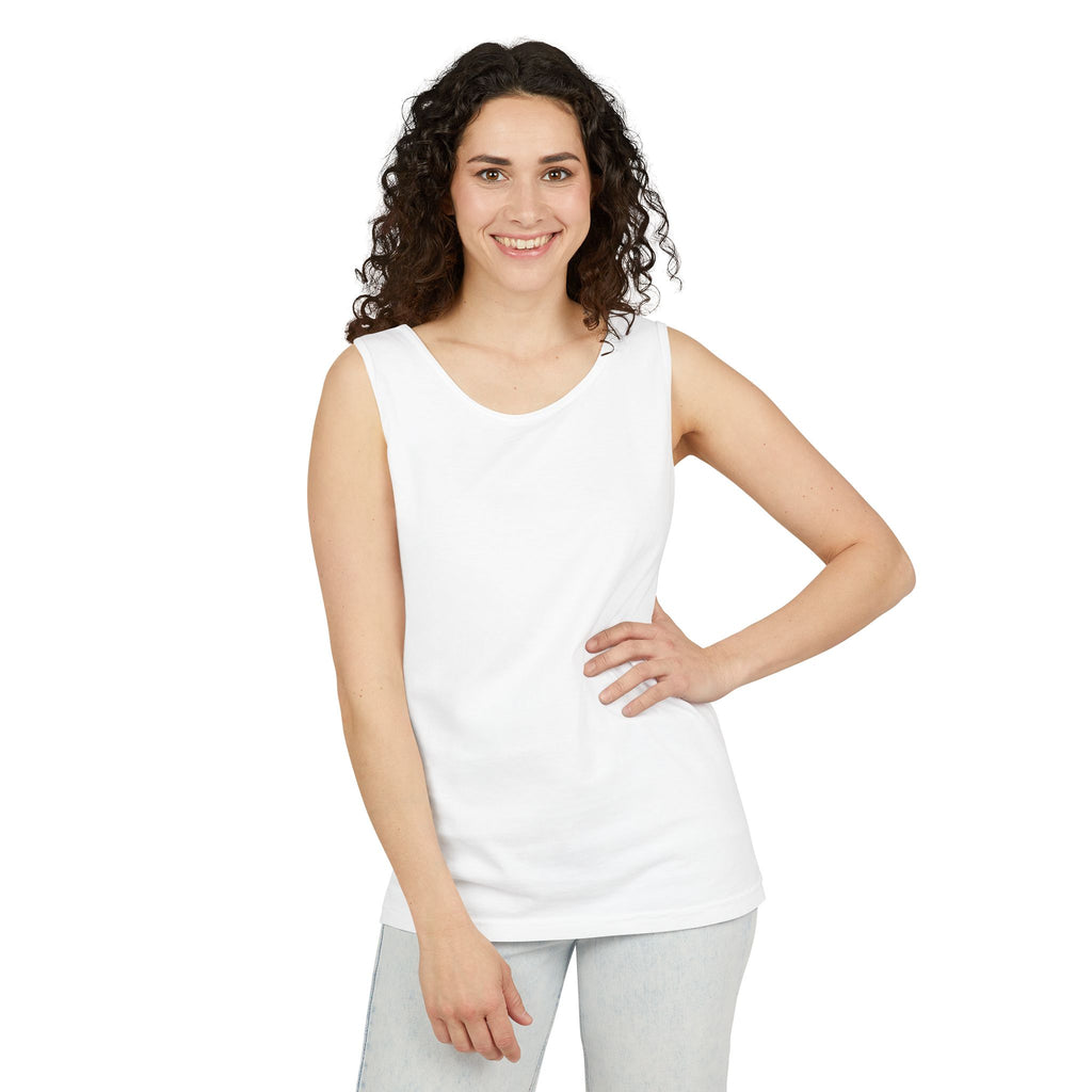 Plain White Tank Top — Lightweight Unisex Garment-Dyed Sleeveless Tee