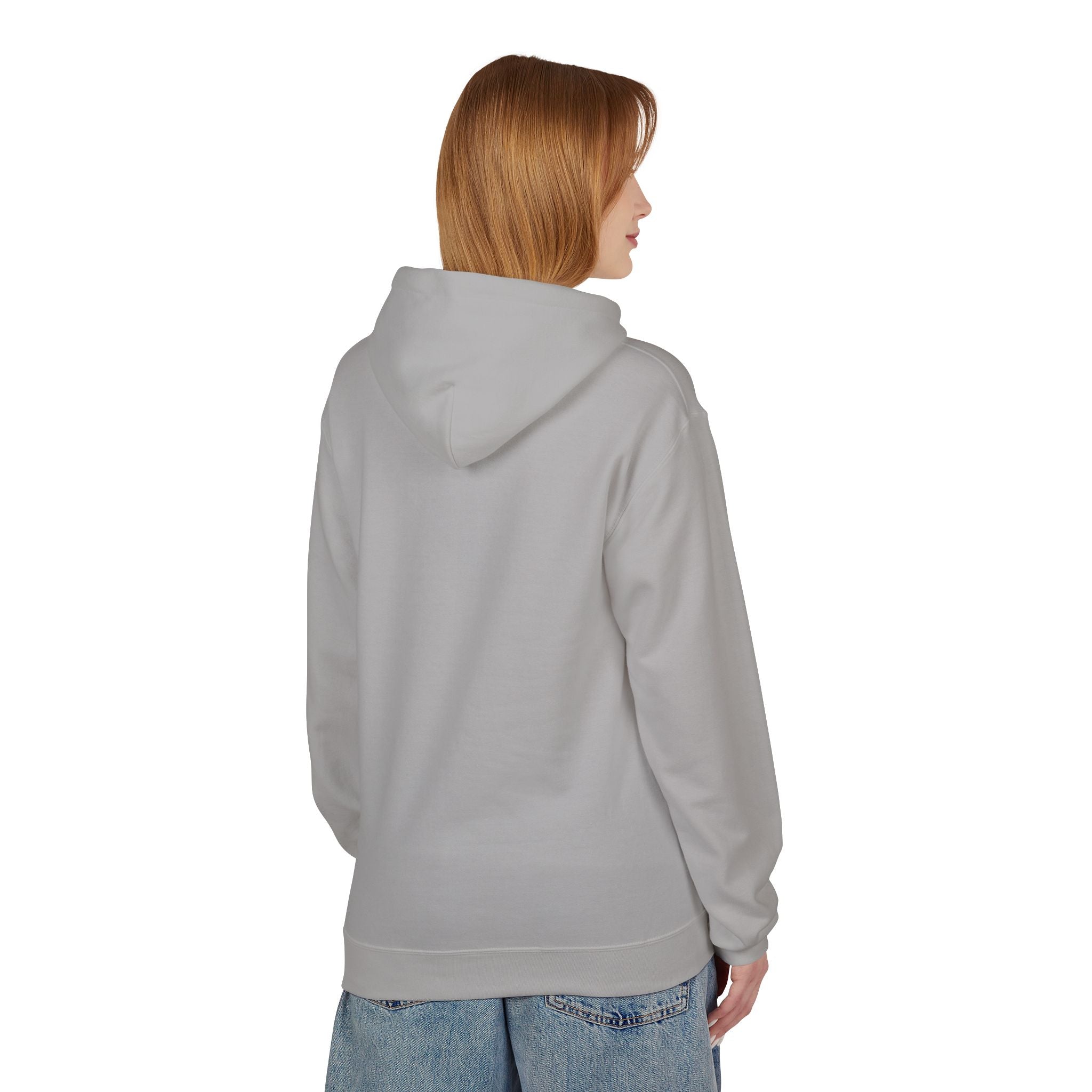 Classic White Fleece Hoodie – Soft Midweight Pullover