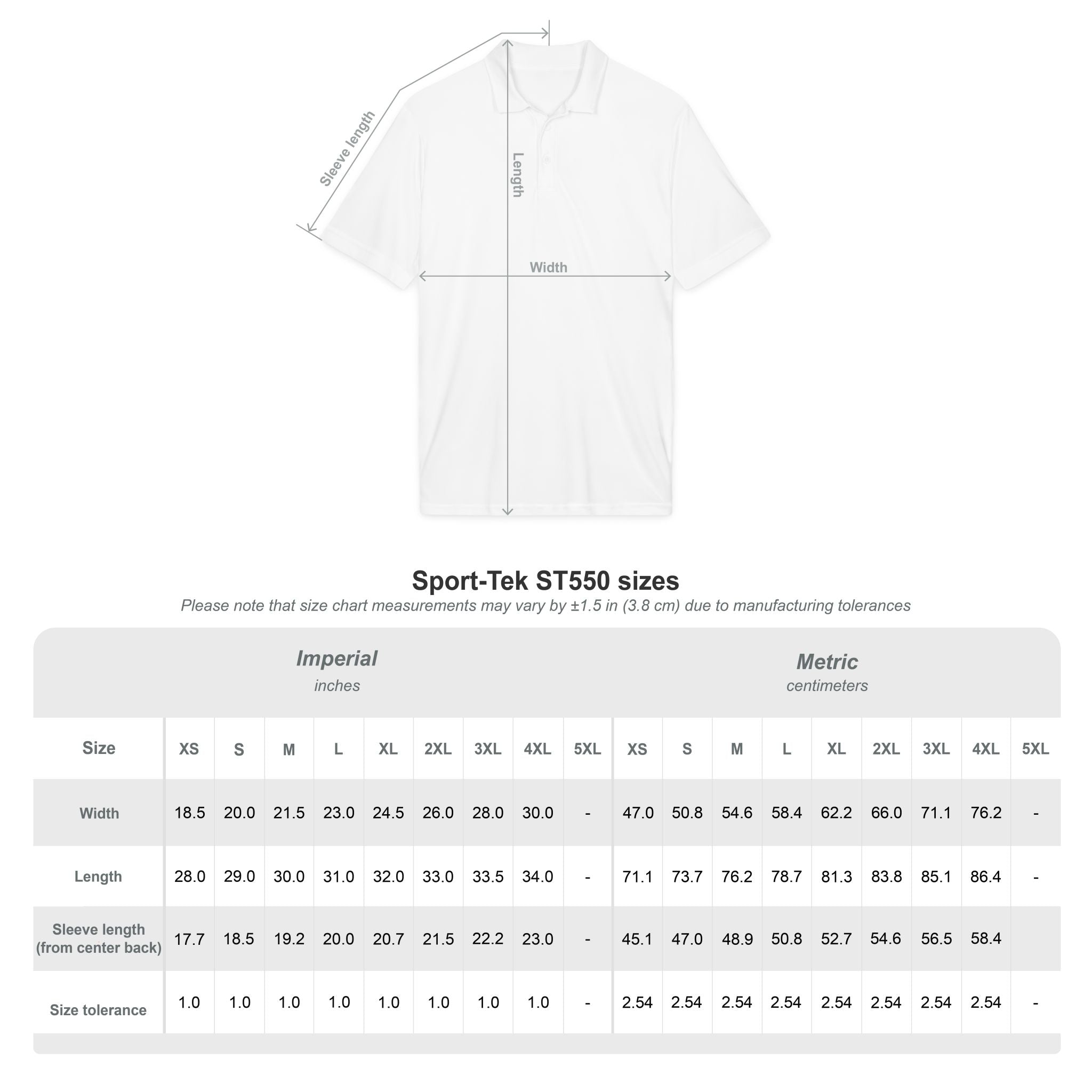Men's White Performance Polo Shirt - Moisture-Wicking Sport-Tek Style