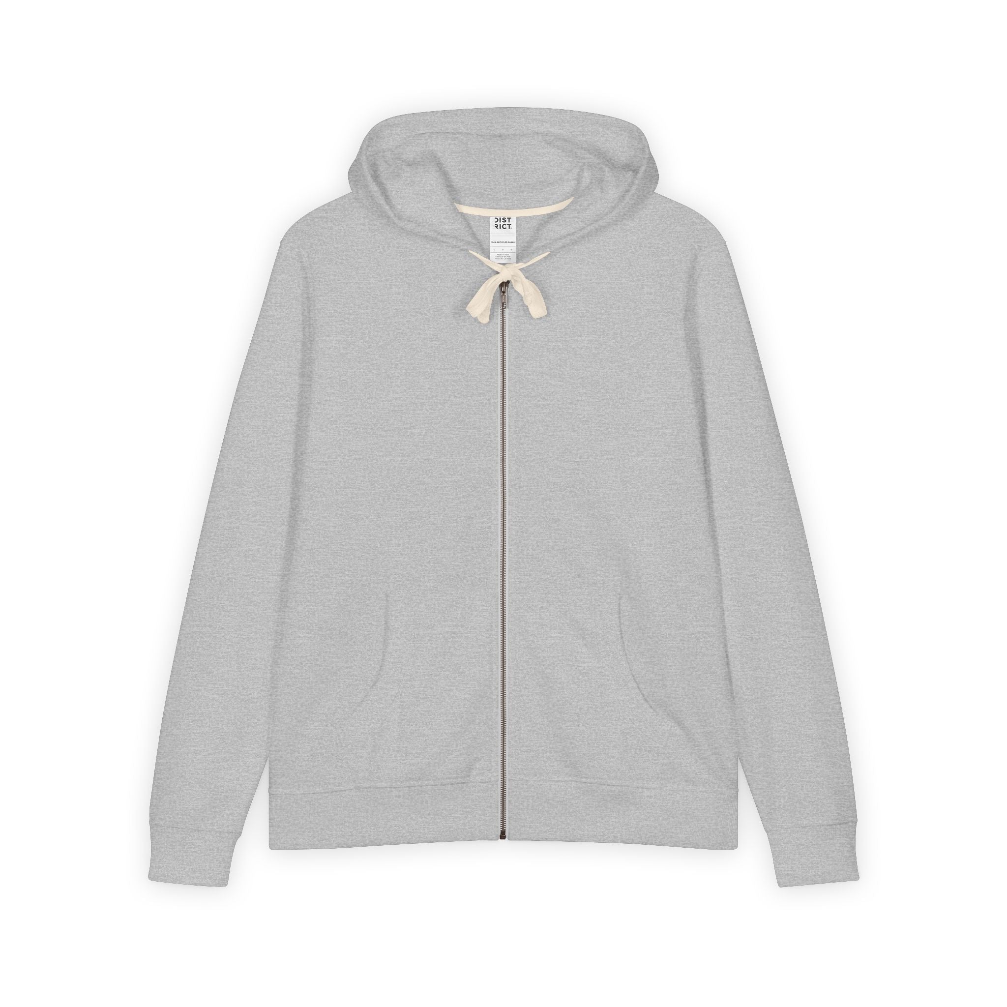 Men's Full-Zip Hoodie — Classic White Re-Fleece Zip-Up